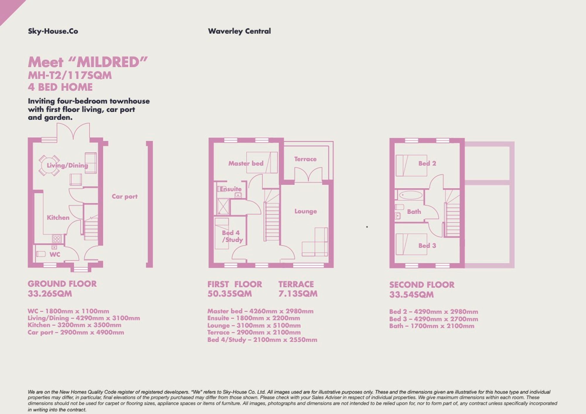Plot 42 Mildred, Waverley Central, Waverley floorplan
