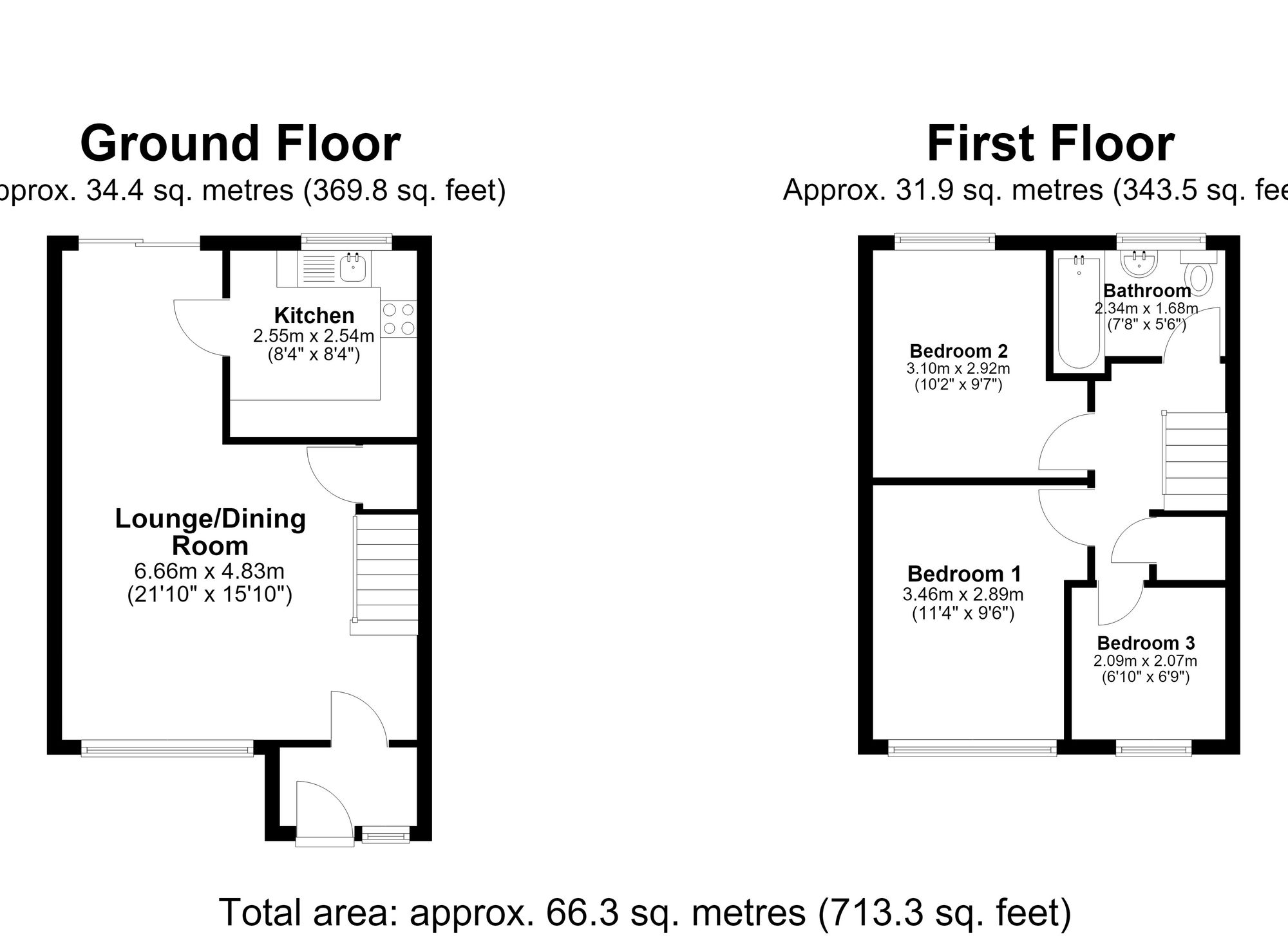 15 Swift Close, Royston floorplan