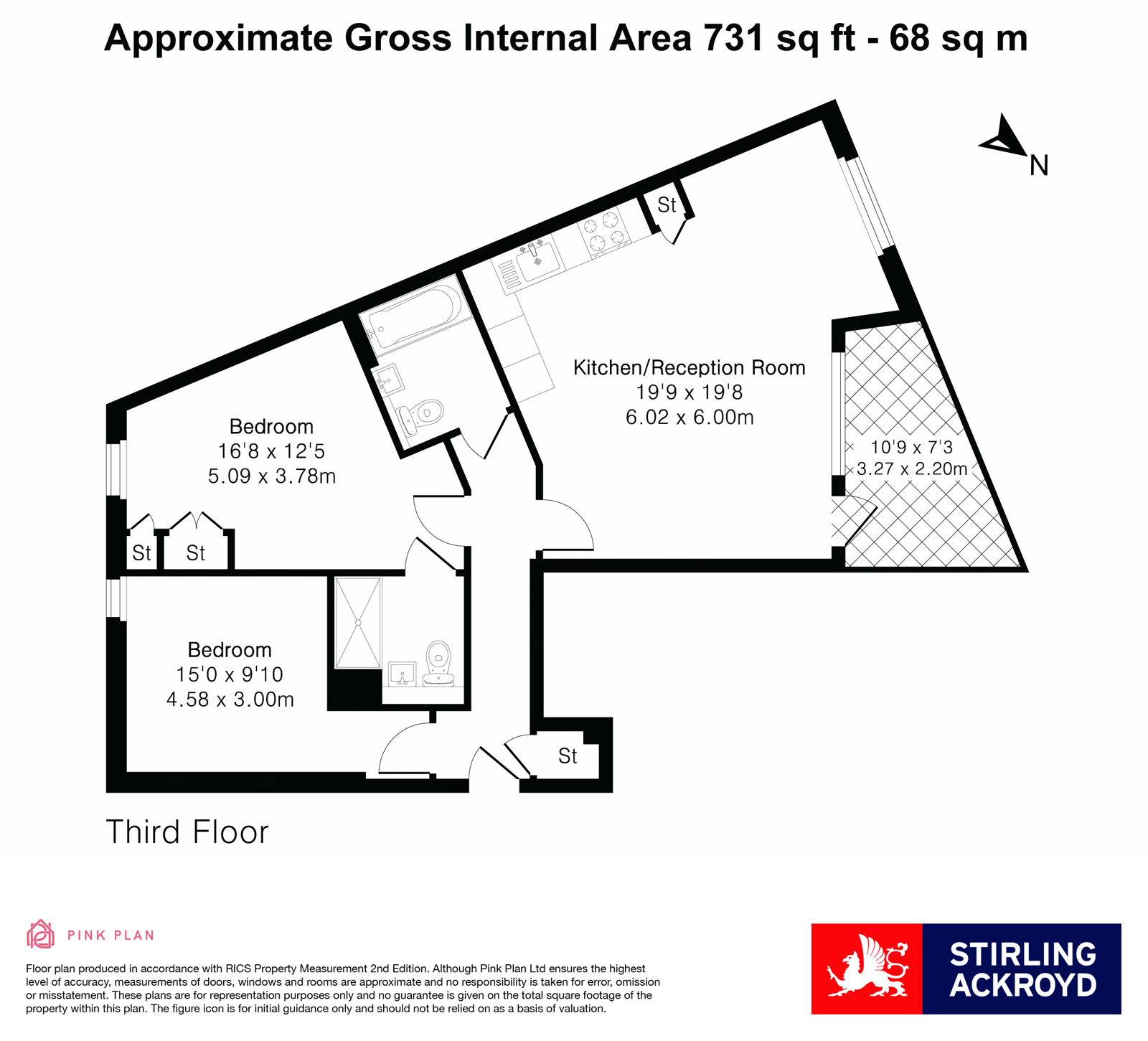 Flat 205, 59, Wadeson Street, London floorplan