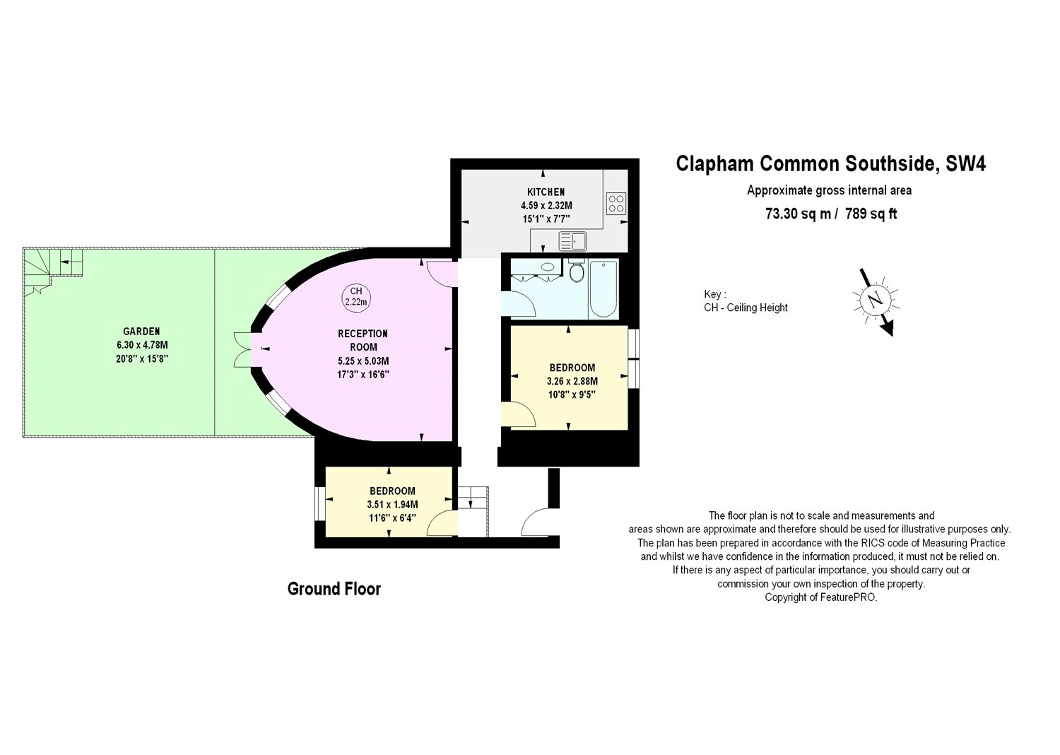 2 Bedrooms Flat to rent in Clapham Common South Side, Clapham, London SW4