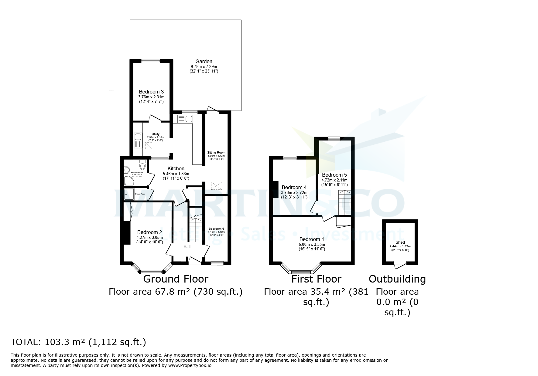 61, Cricket Road, Oxford floorplan