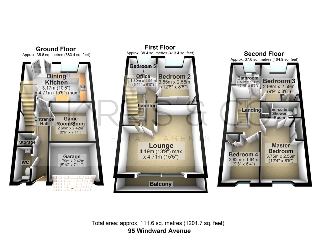 95, Windward Avenue, Lancashire floorplan