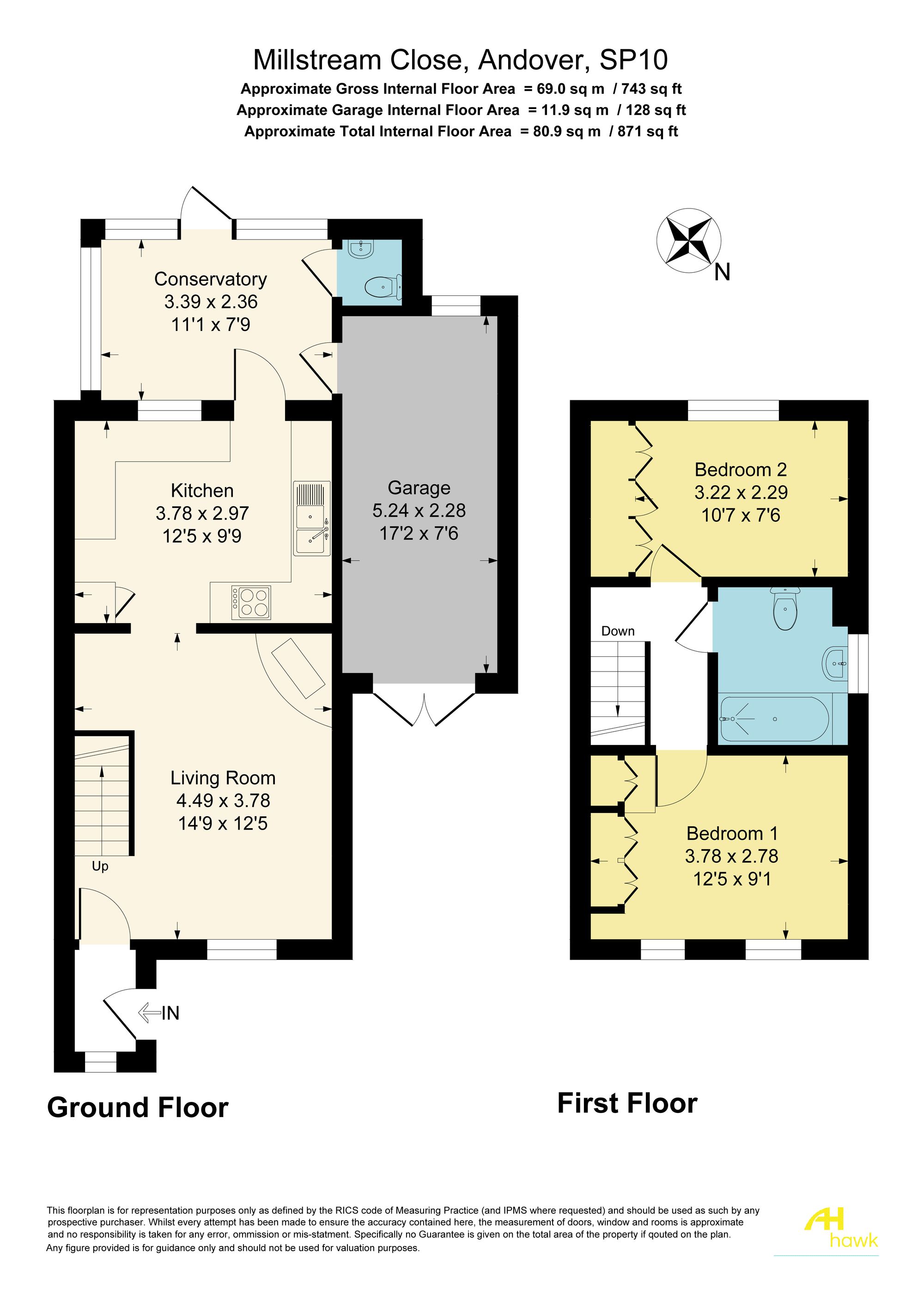 63 Millstream Close, Andover floorplan
