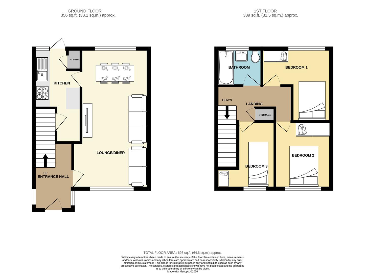 16, Cross Green, Basildon floorplan