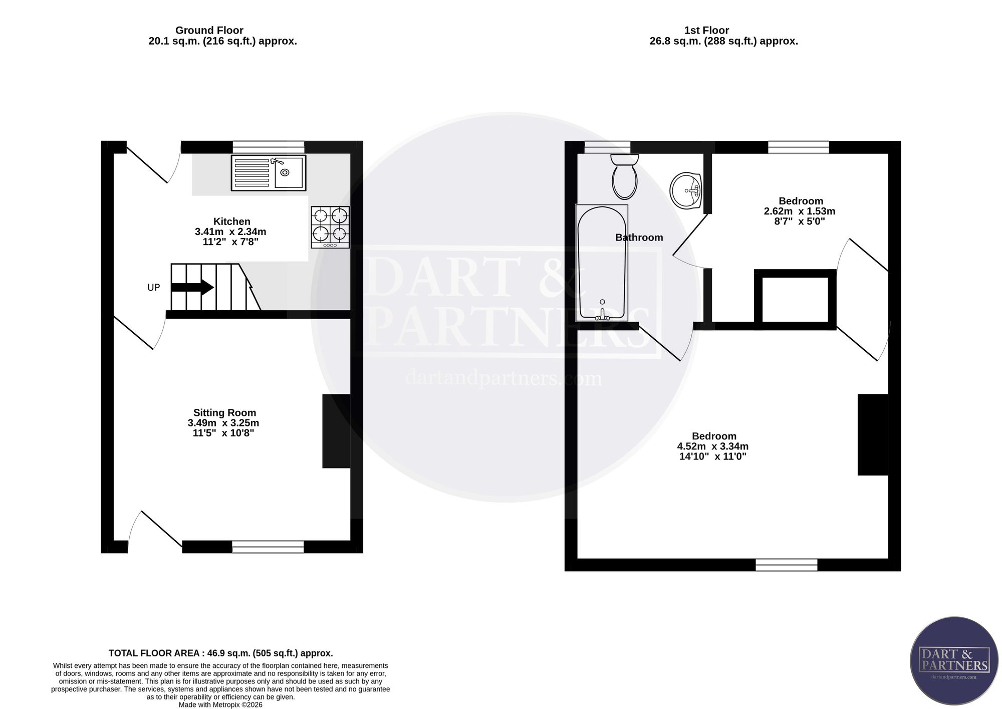 3 Old Town Street, Dawlish floorplan