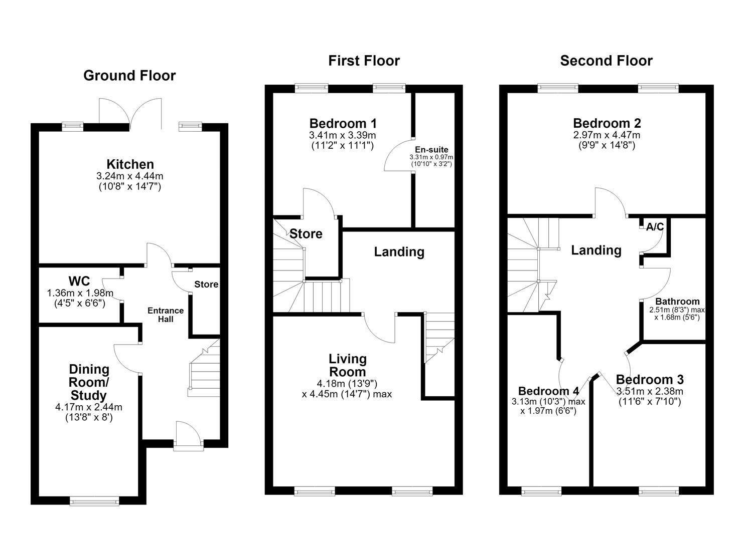86, Conyger Close, Corby floorplan