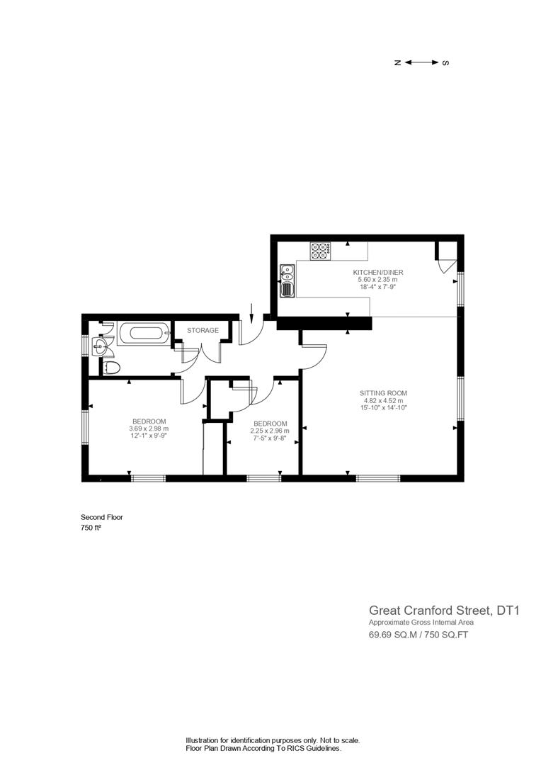 9, Great Cranford Street, Dorchester floorplan