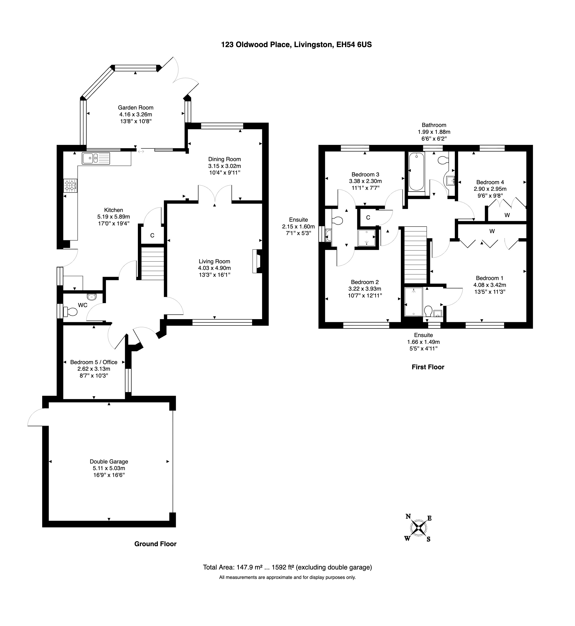 123, Oldwood Place, Livingston, West Lothian floorplan
