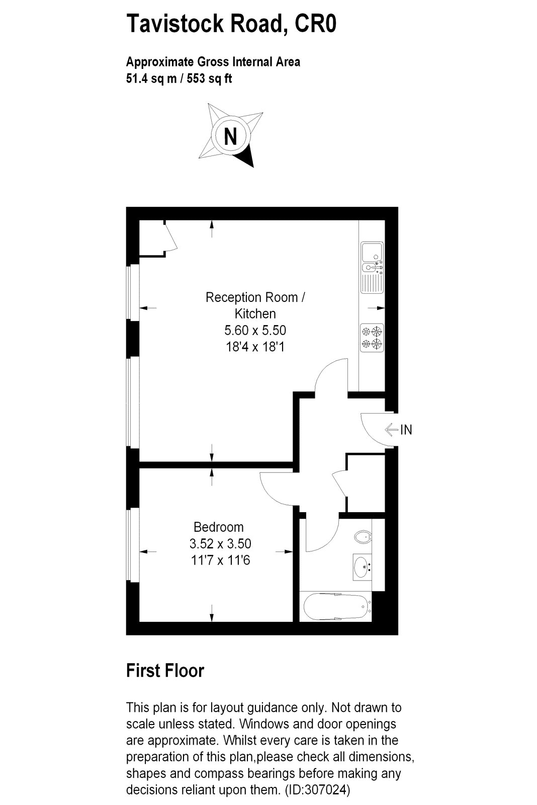 1 Bedrooms Flat to rent in Savgold House, 21 Tavistock Road, Croydon CR0