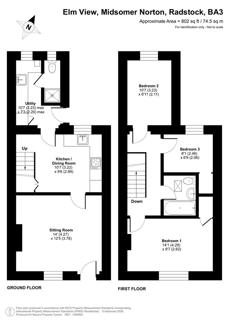1, Elm View, Radstock floorplan