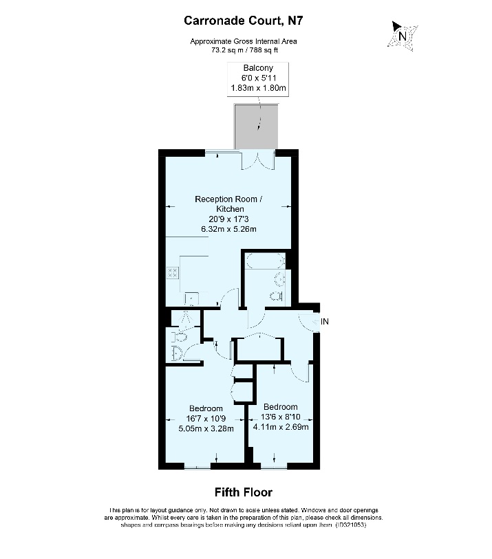 2 Bedrooms Flat to rent in Carronade Court, Eden Grove, London N7