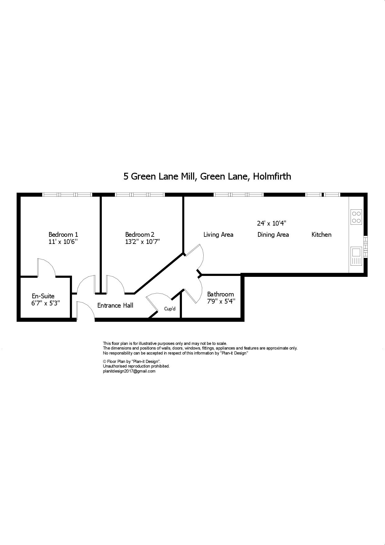 Apartment 5,, Green Lane Mill, Holmfirth floorplan