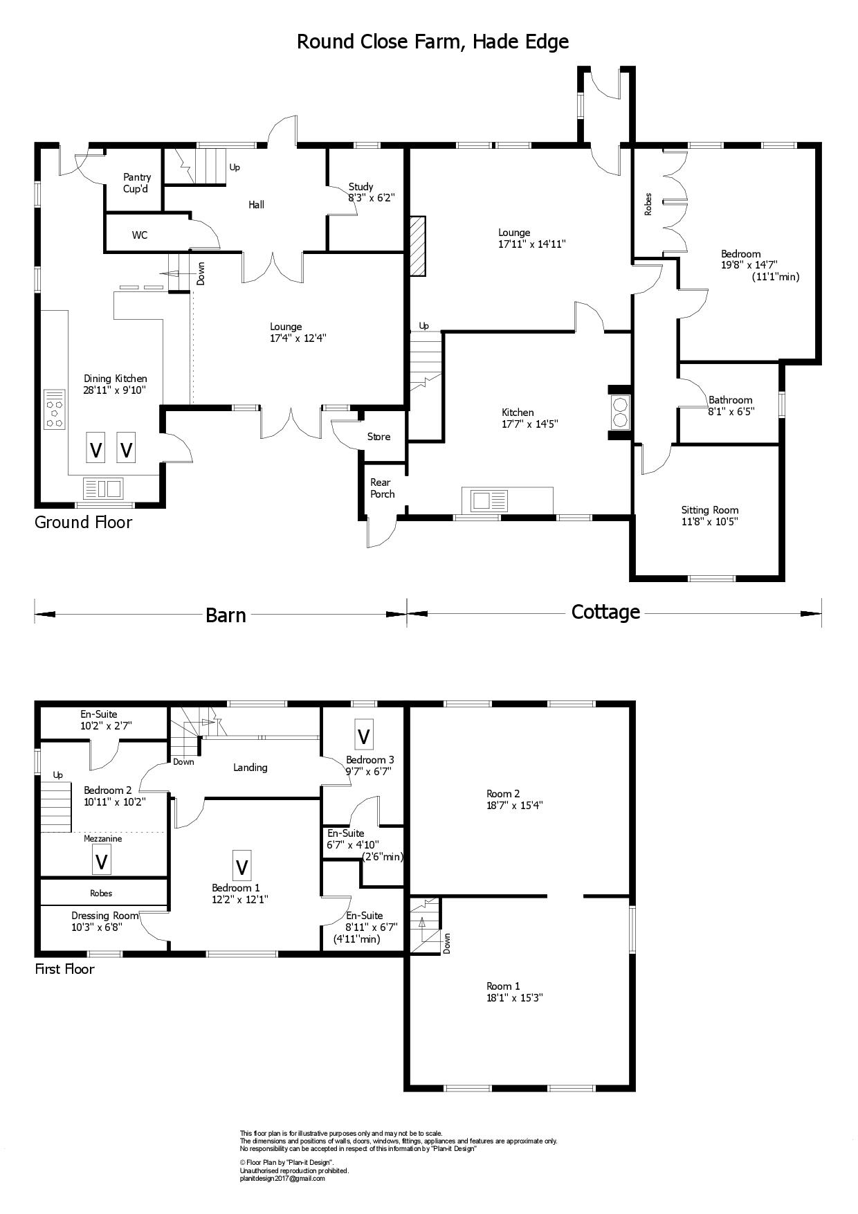 Round Close Farm,, Dunford Road,, Holmfirth floorplan