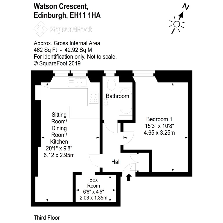 1 Bedrooms Flat to rent in Watson Crescent, Polwarth, Edinburgh EH11