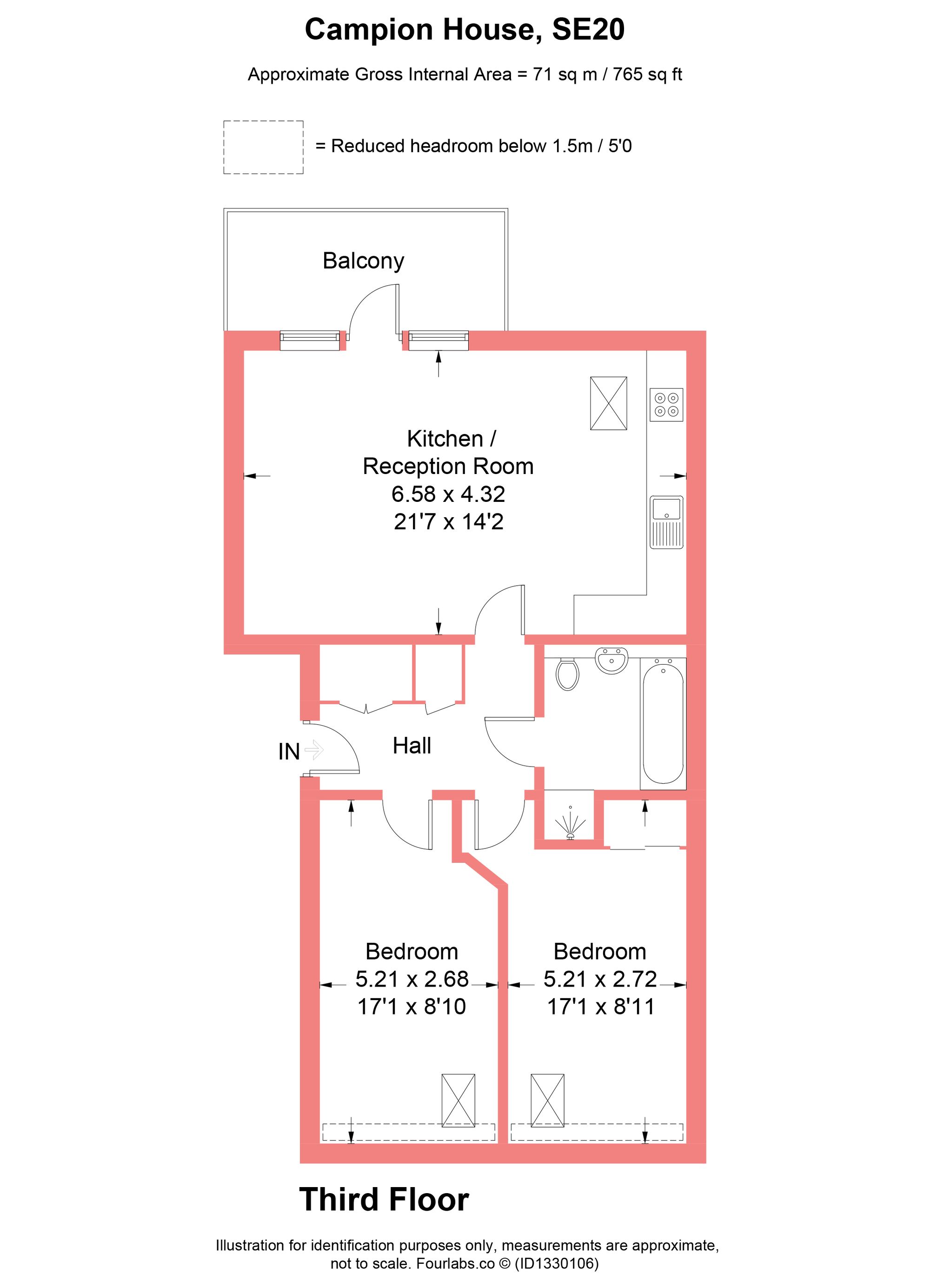 Flat 8, Campion House, London floorplan