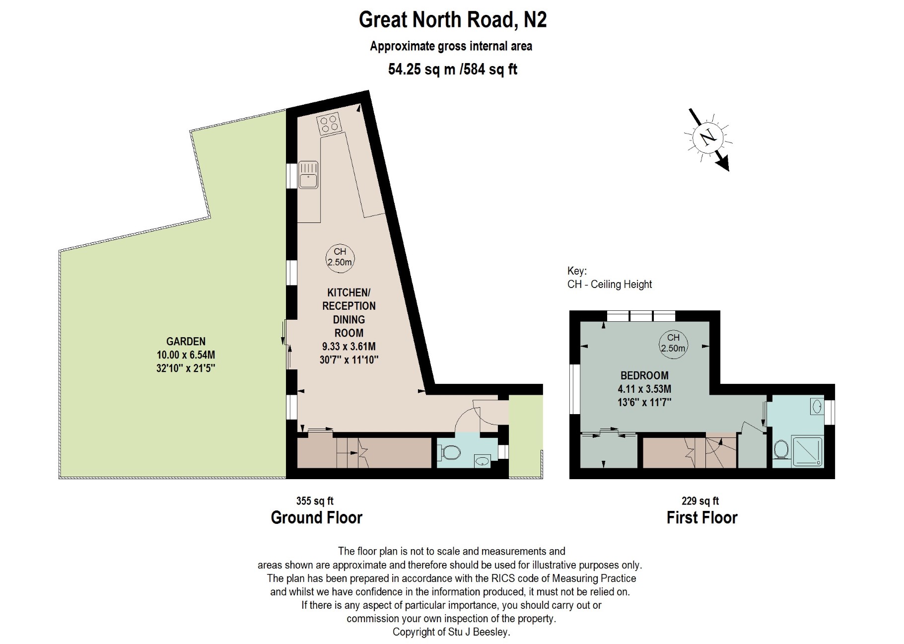 33, Great North Road, London floorplan