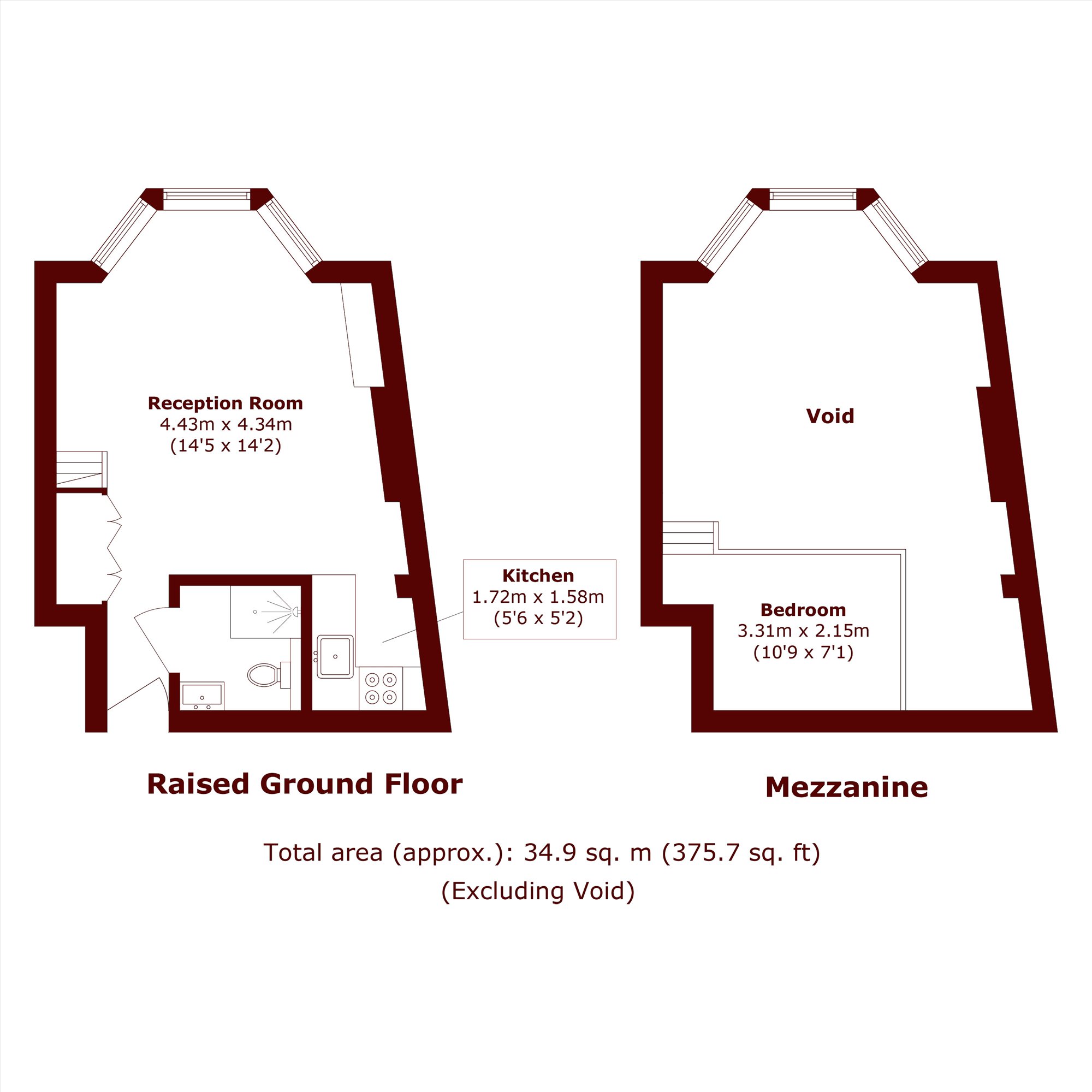 Ground Floor Flat (front), 276, Westbourne Park Road, London floorplan