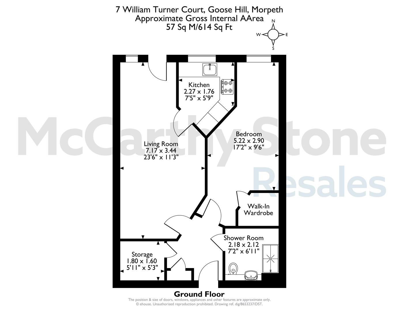 7 William Turner Court, Goose Hill, Morpeth floorplan