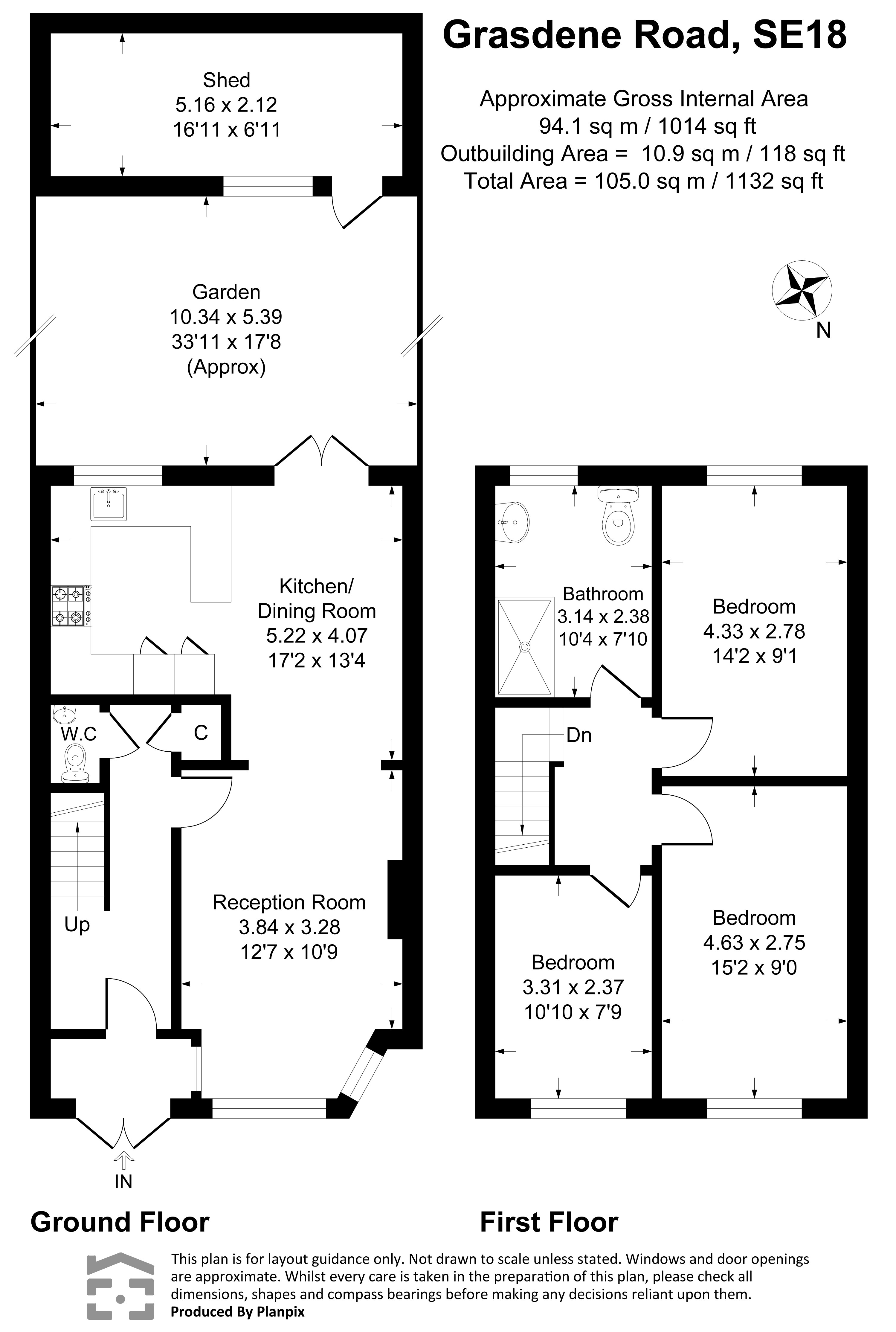 22, Grasdene Road, Plumstead floorplan