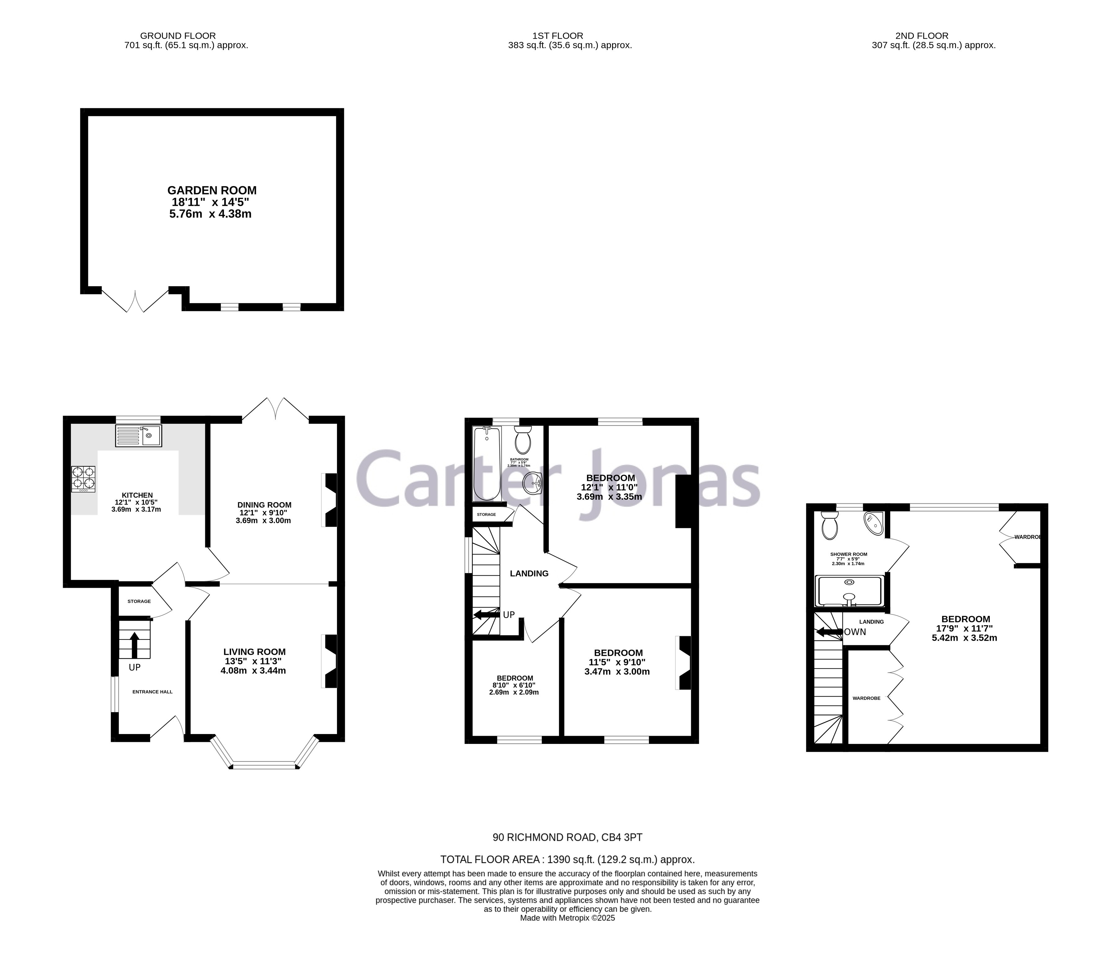 90, Richmond Road, Cambridgeshire floorplan