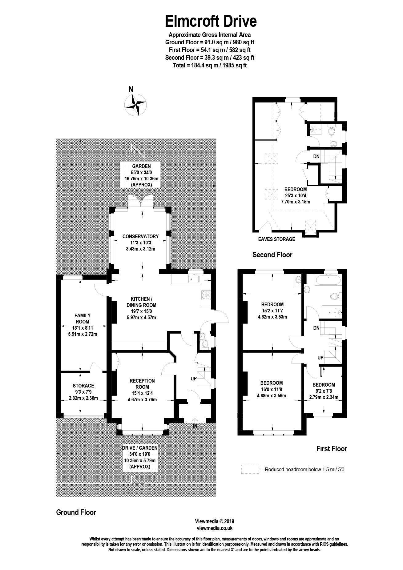 4 Bedrooms Detached house for sale in Elmcroft Drive, Chessington KT9
