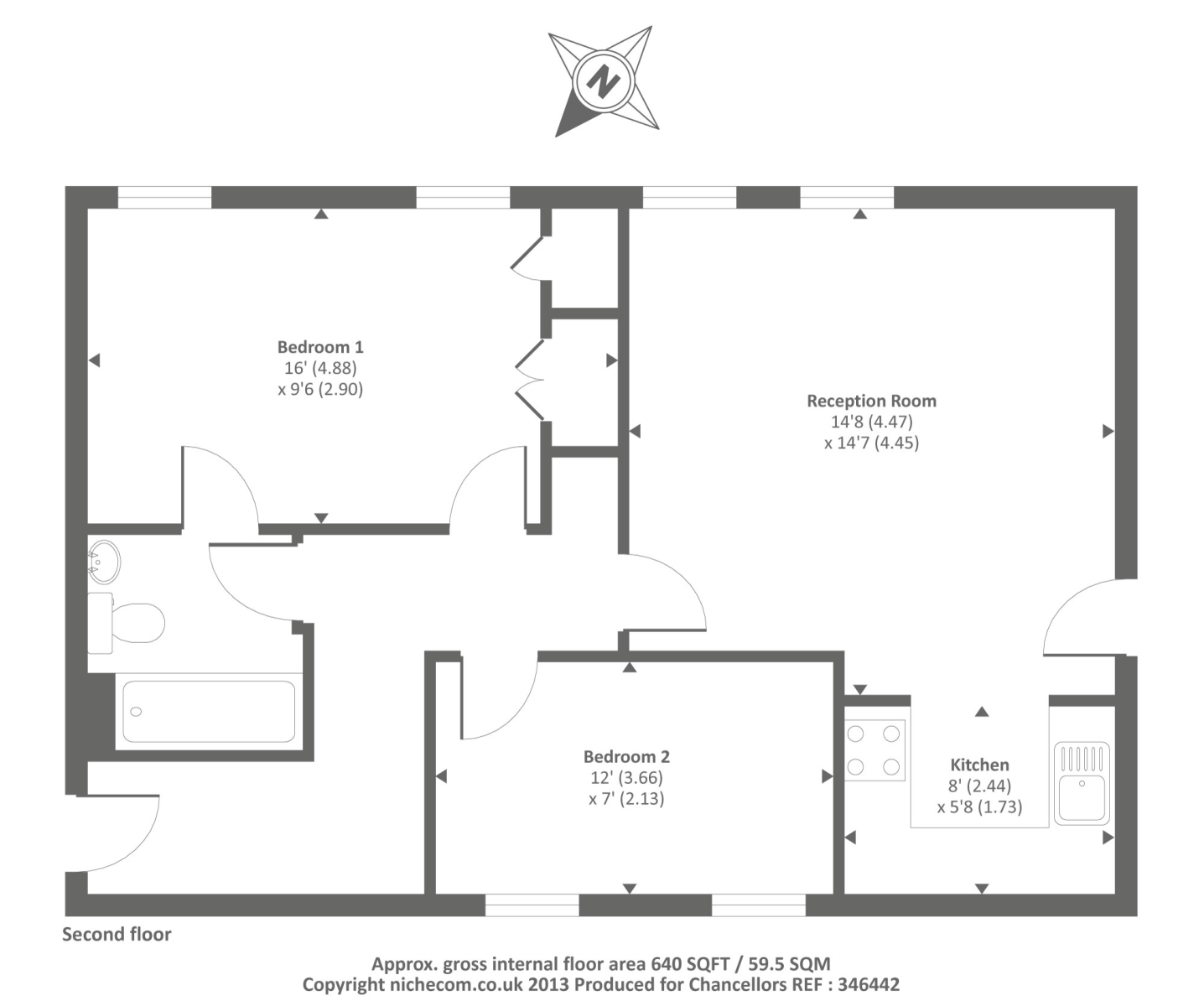 2 Bedrooms Flat to rent in Beaufort Road, St Margarets TW1