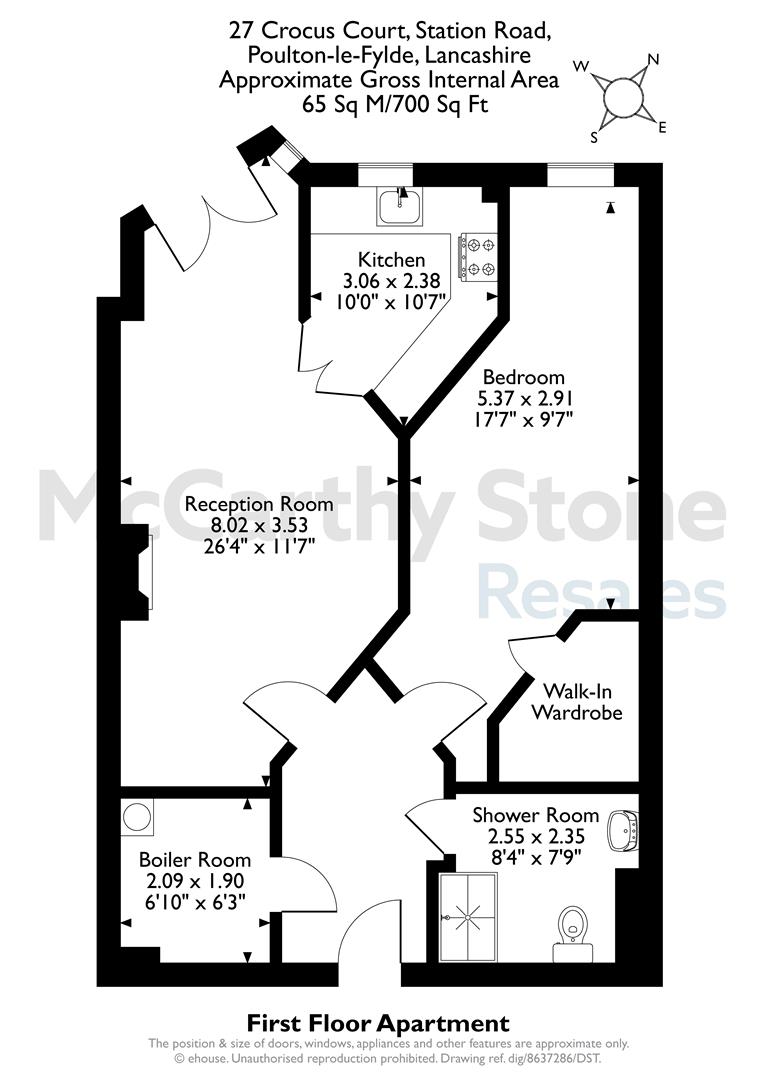 27 Crocus Court, Station Road, Poulton-Le-Fylde floorplan