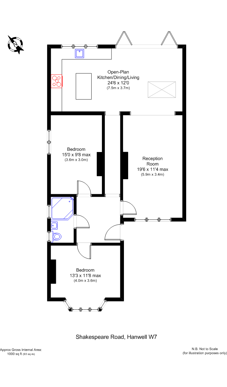 2 Bedrooms Detached house for sale in Shakespeare Road, Hanwell, London W7