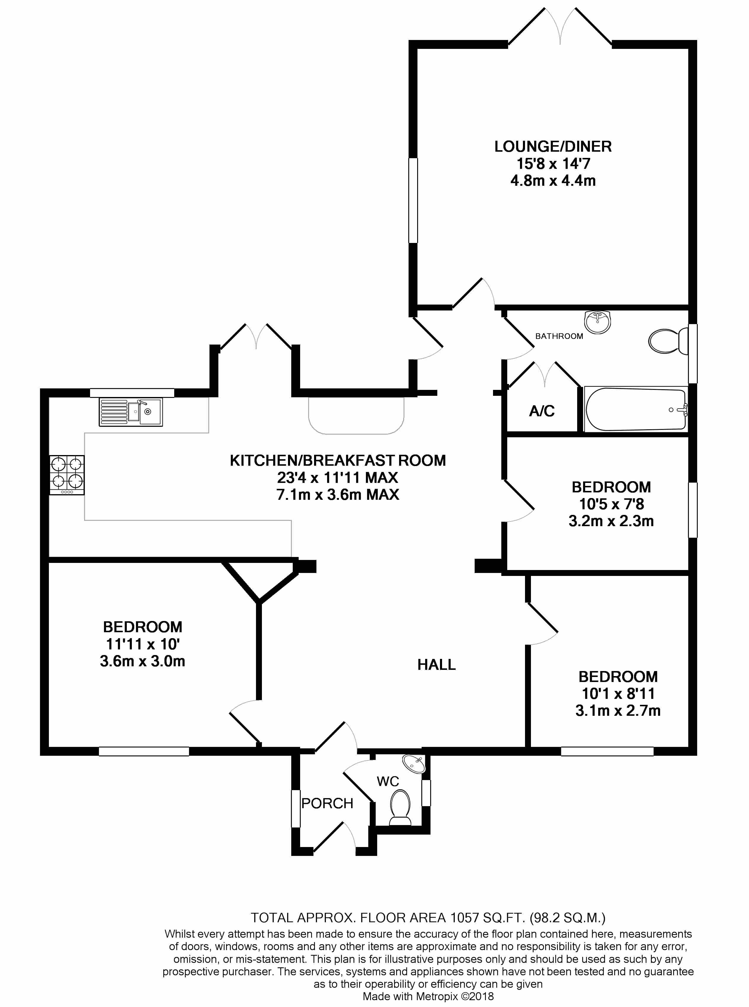 3 Bedrooms Bungalow for sale in Crescent Rise, Thakeham, Pulborough RH20