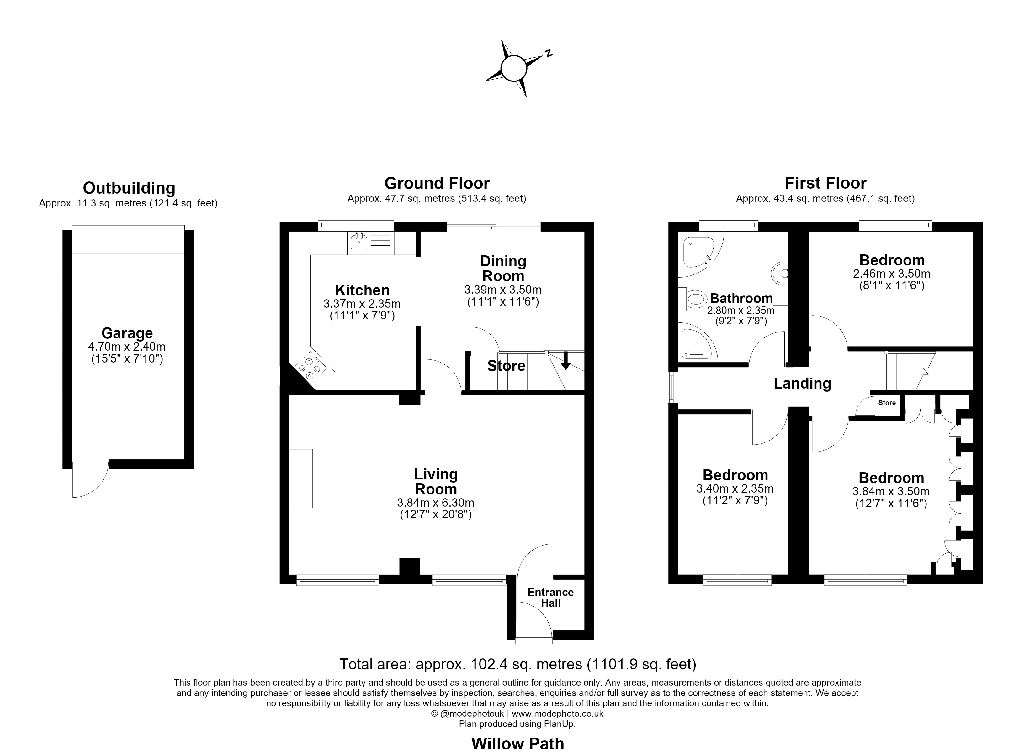 6, Willow Path, Waltham Abbey floorplan