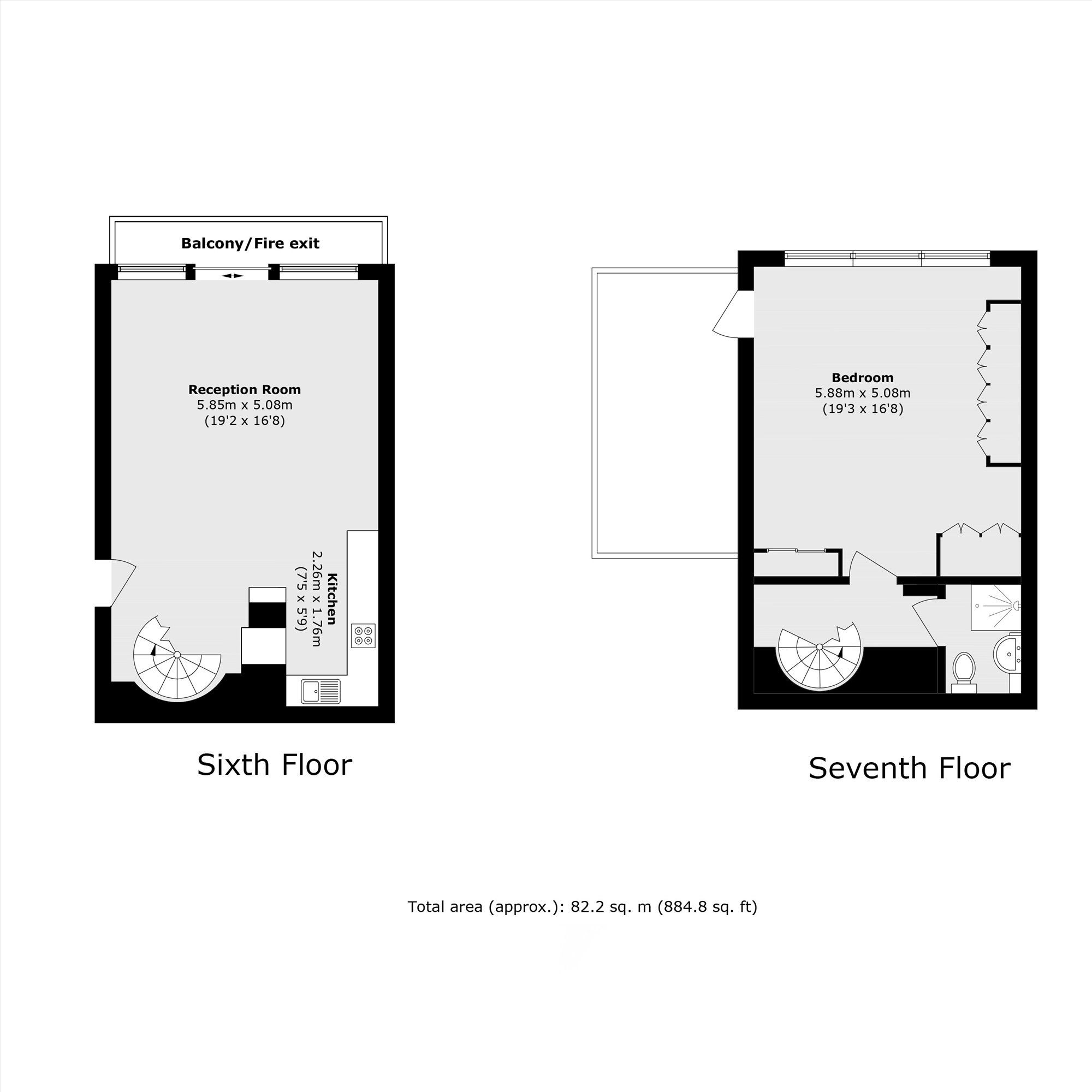 Flat 73, Breton House, Barbican, London floorplan