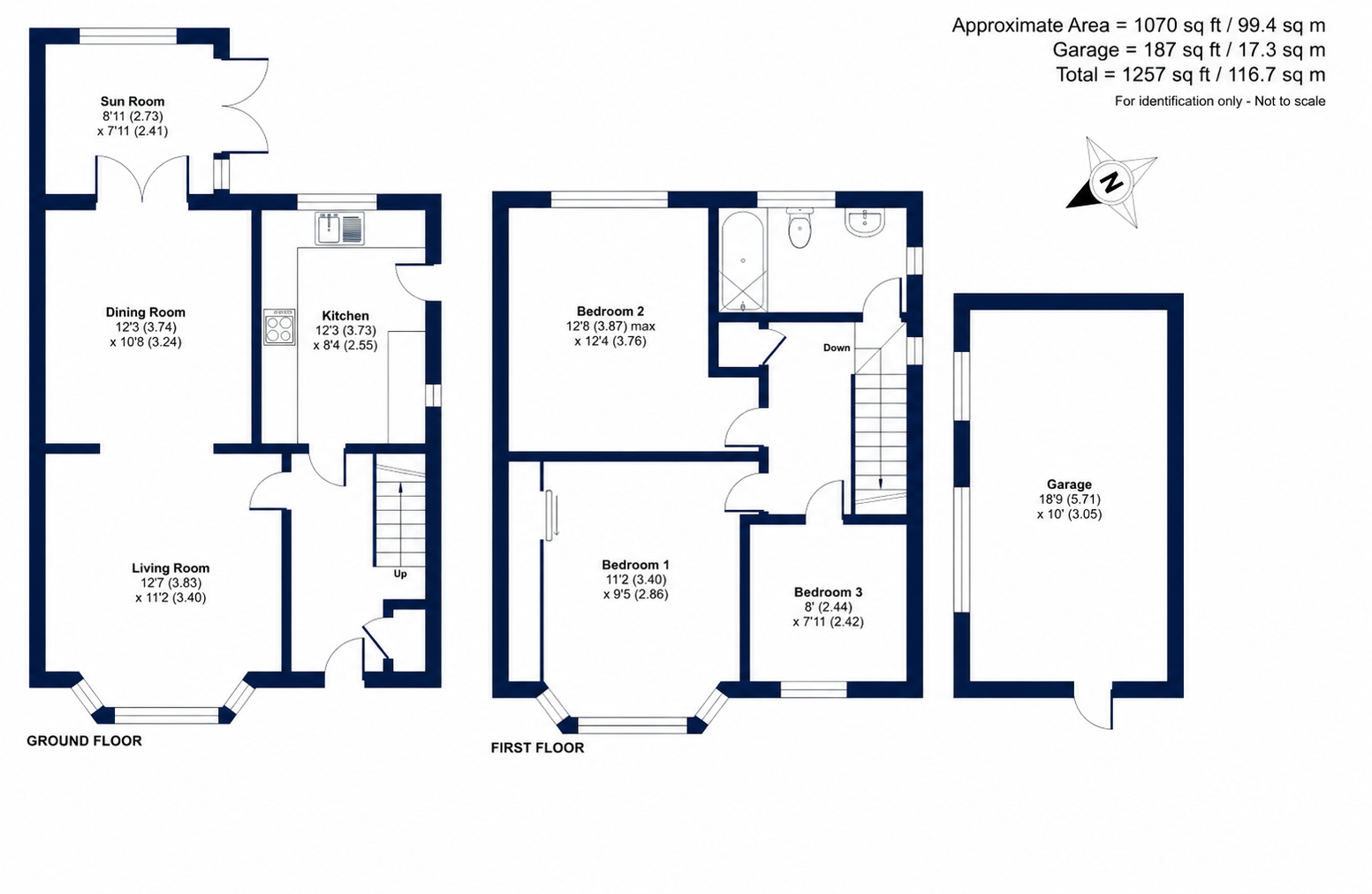 96, Meadway, Dunstable floorplan