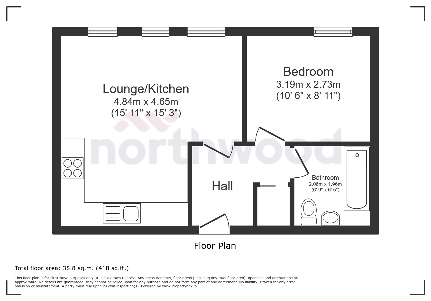 Apartment 27, Vantage Point, Bryan House, 61-69 Stanishgate, Wigan floorplan