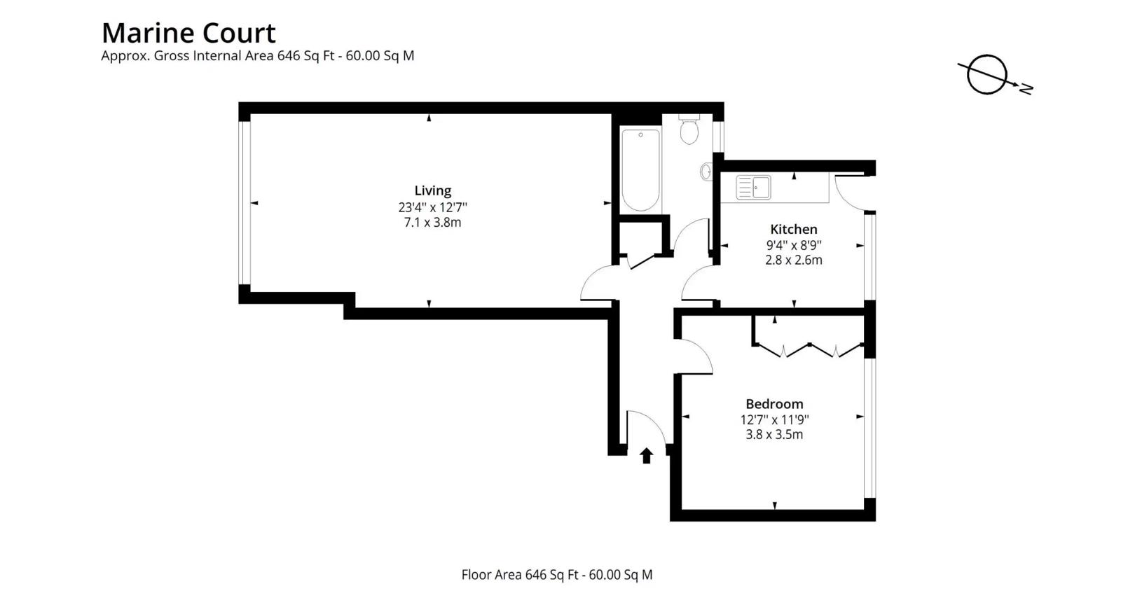 40, Marine Court, St. Leonards-on-Sea floorplan