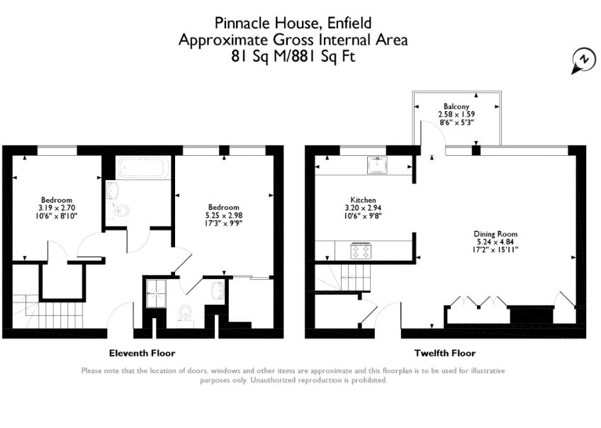 2 Bedrooms Flat for sale in Pinnacle House, Enfield EN1