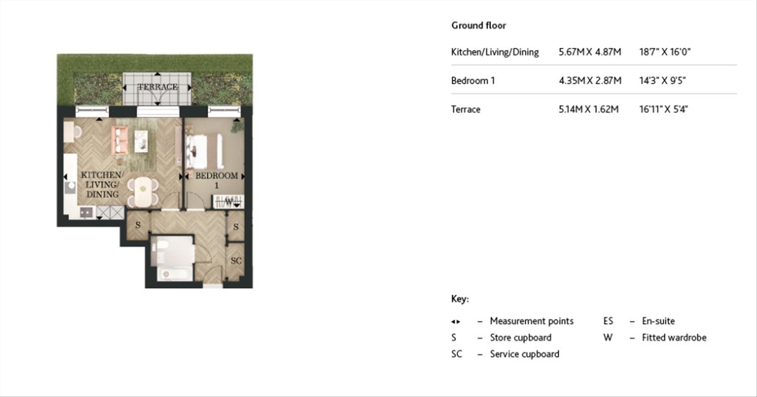Plot 68 Hawthorn Apartments, Wandsworth Common, 2, Bicknell Way, Wandsworth floorplan