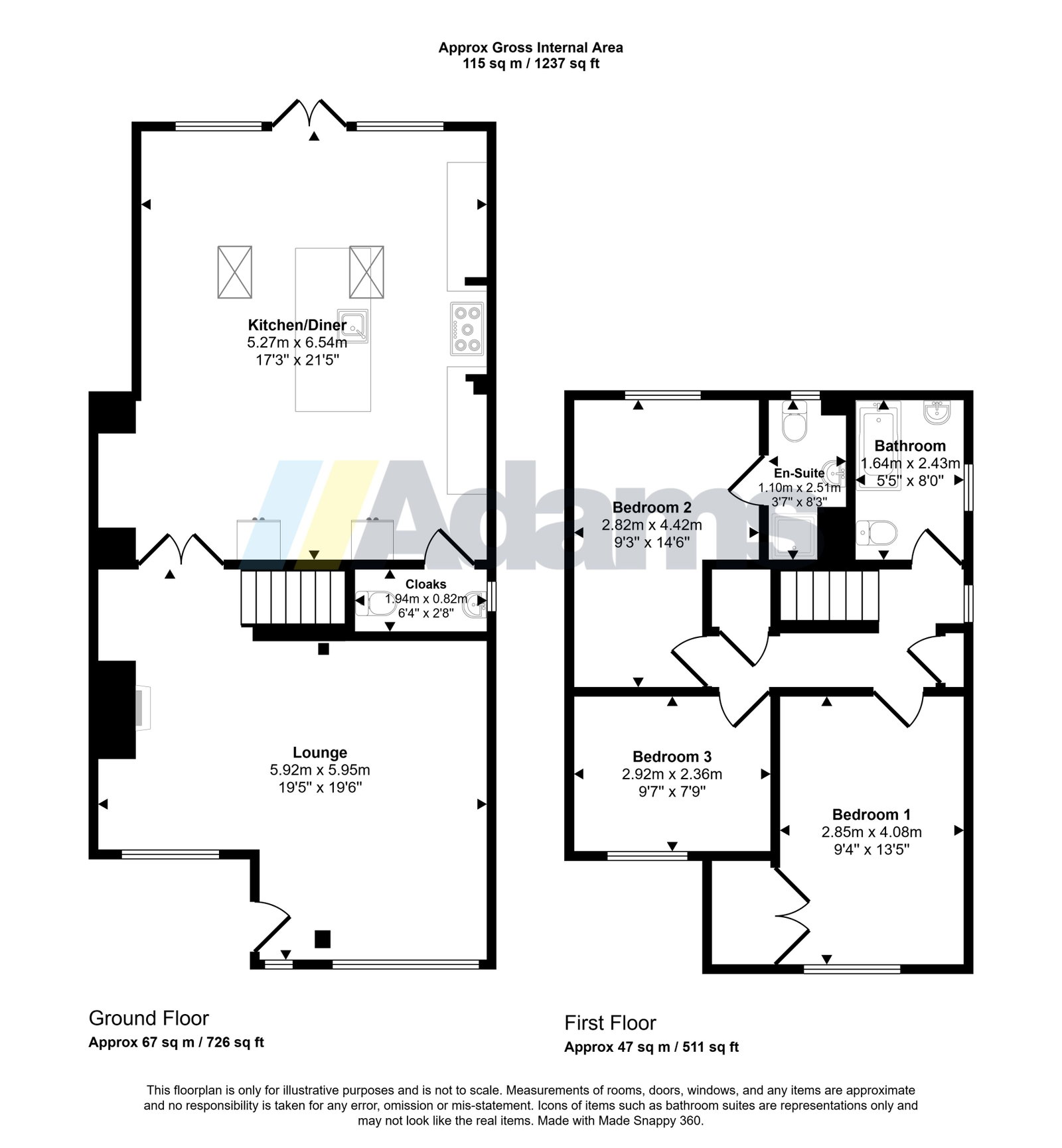 42, Atterbury Close, WIDNES floorplan