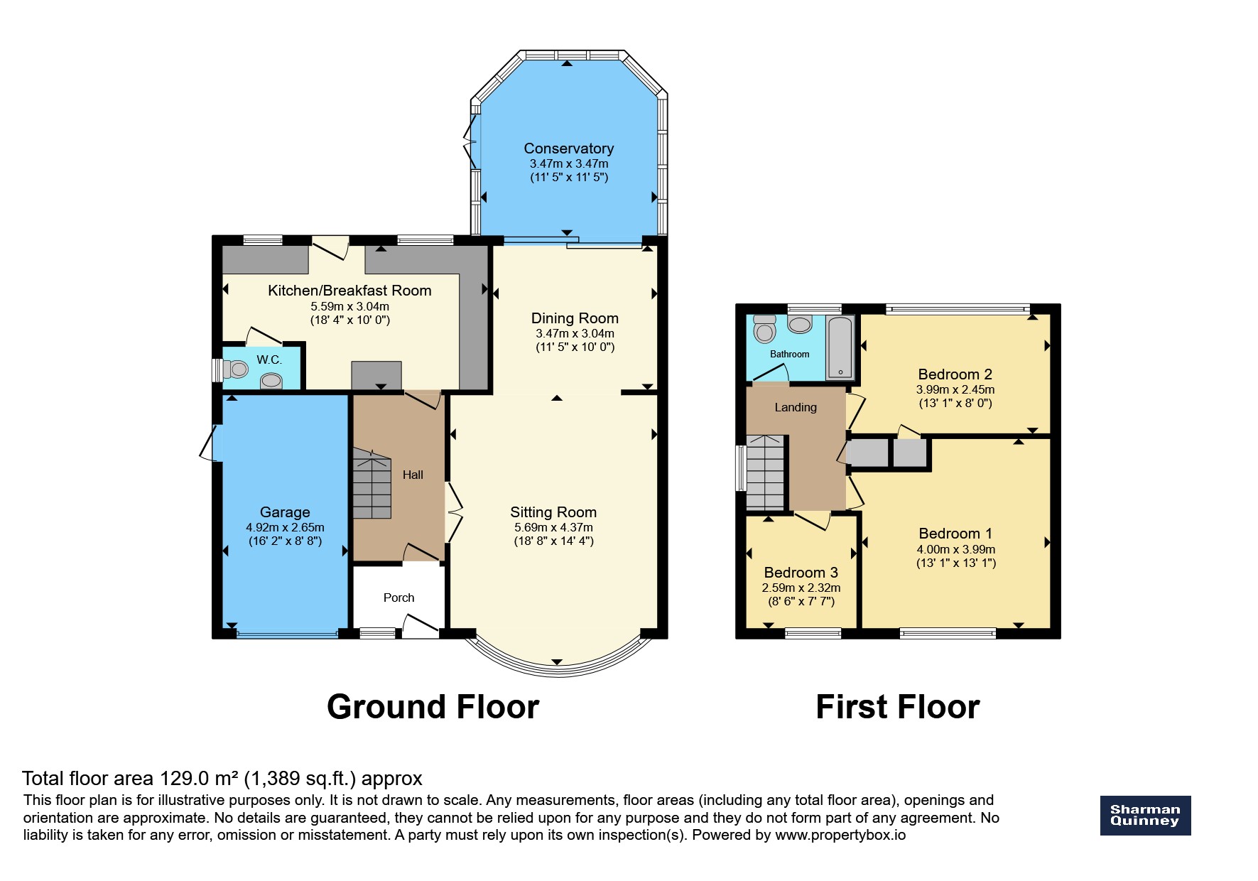 136, Woodland Road, Cambridge floorplan