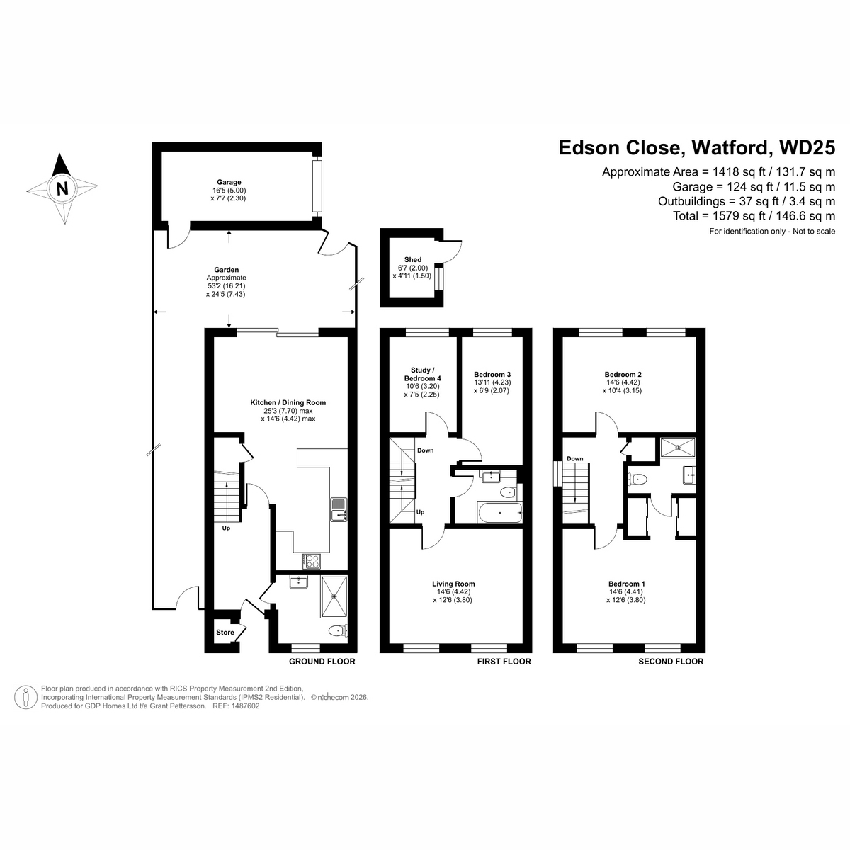 1, Edson Close, Watford floorplan