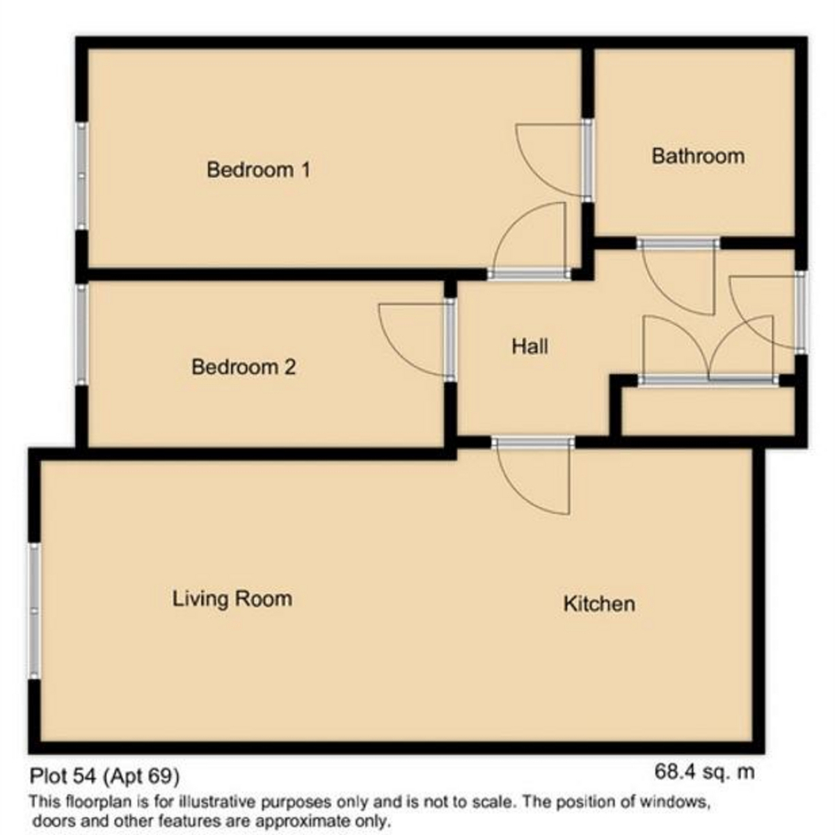 Flat Plot 54 (69), 1, Empress Drive, Wallingford floorplan