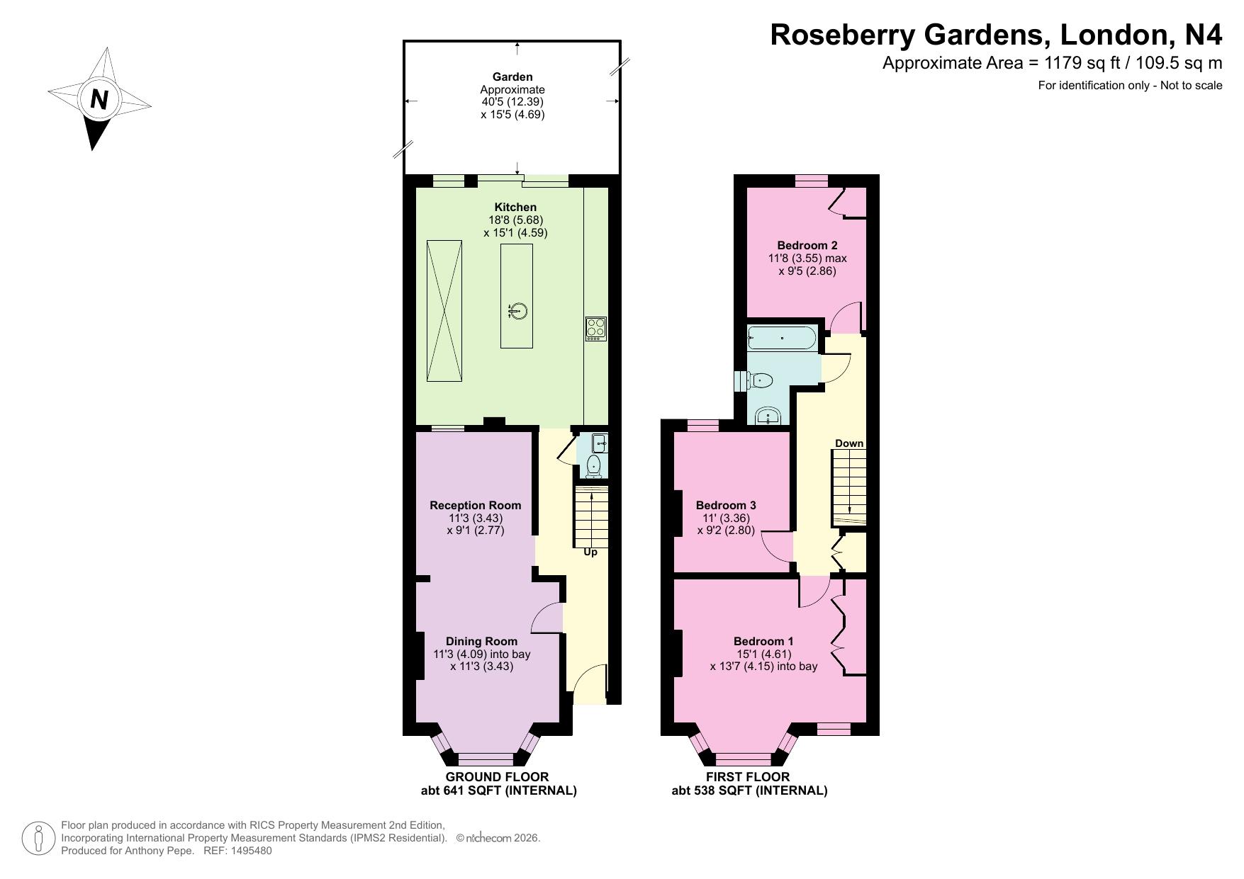 84, Roseberry Gardens, London floorplan