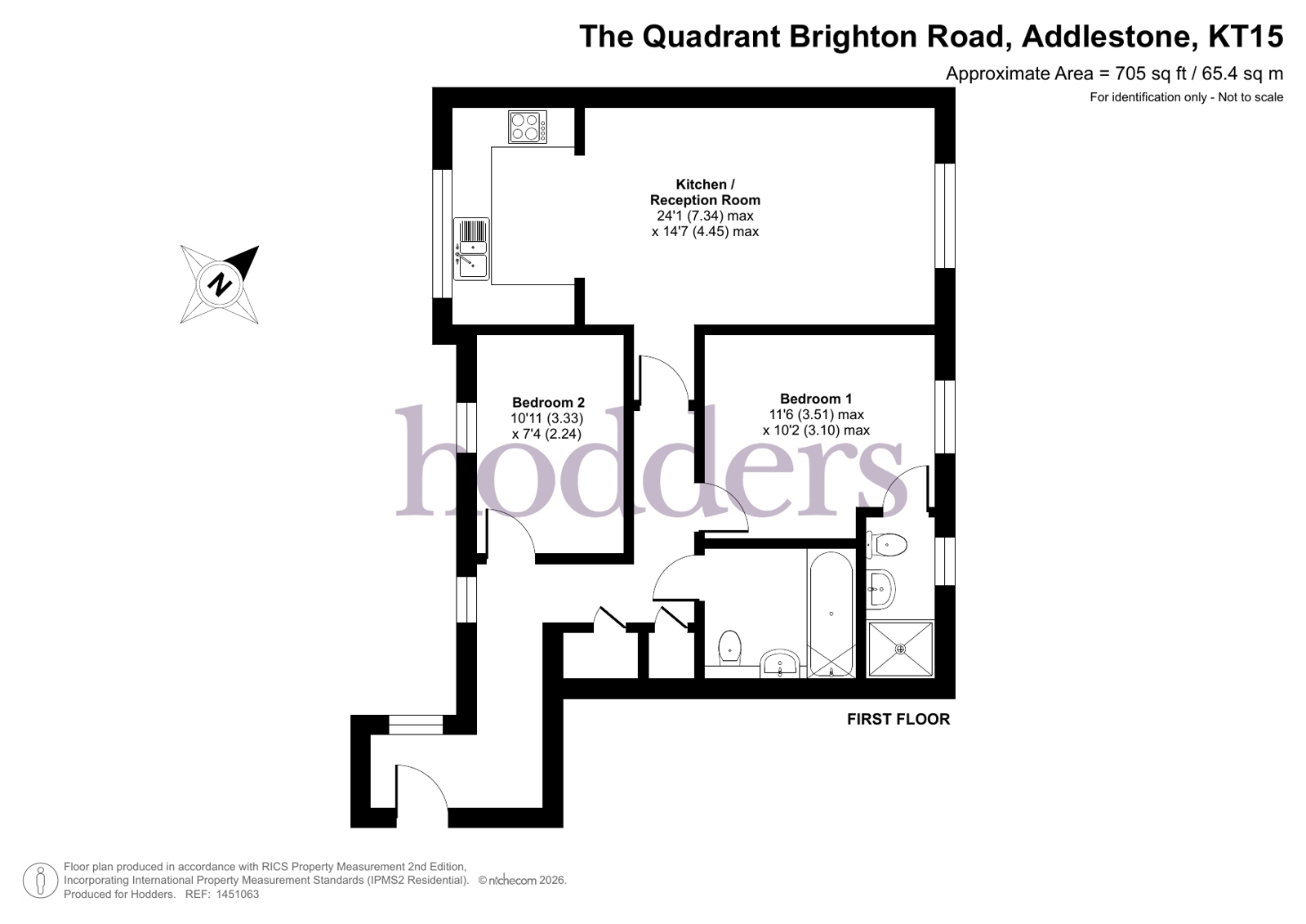 Flat 17, The Quadrant,, Brighton Road, Addlestone floorplan