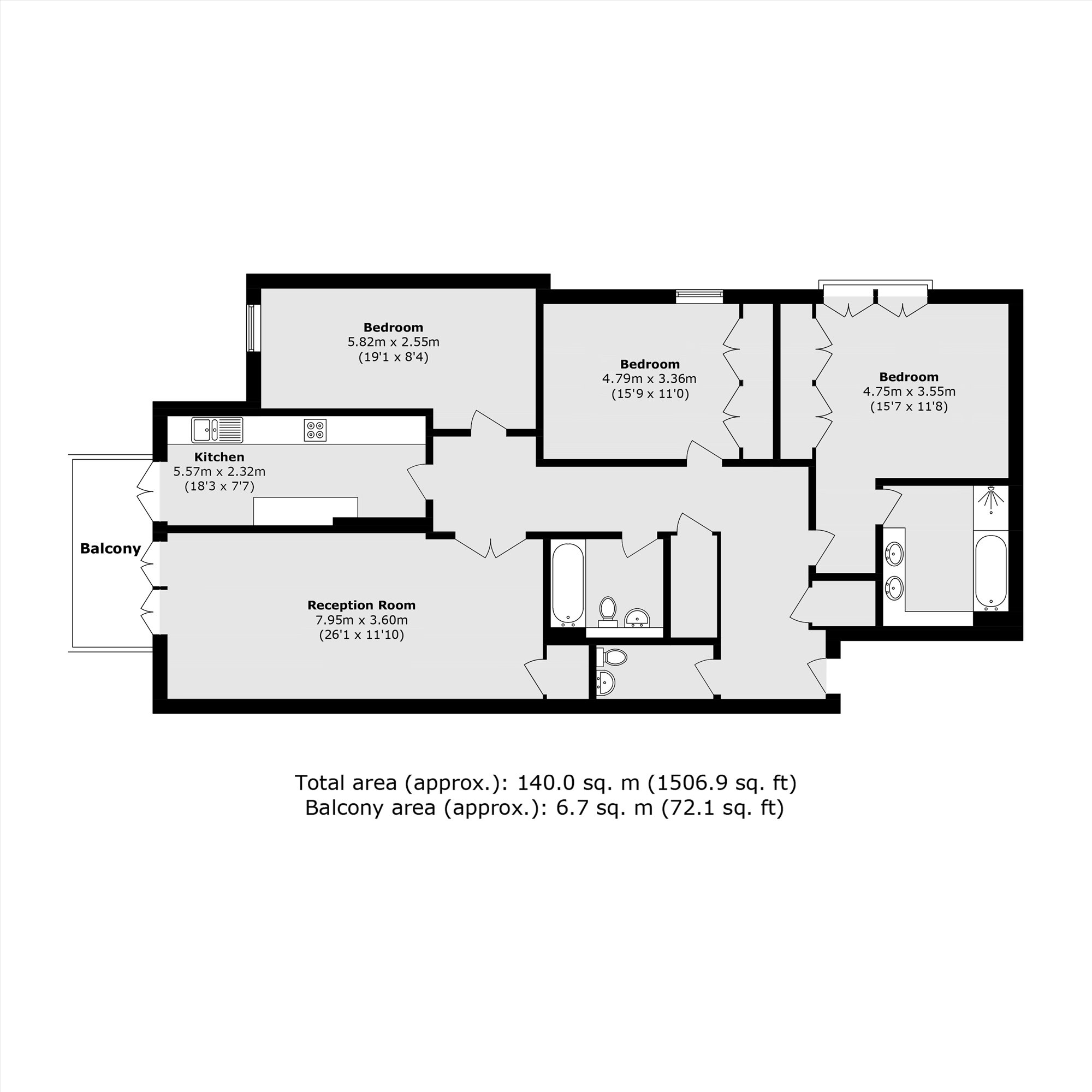 Flat 15, Bevan Court, 31, Clevedon Road, Twickenham floorplan