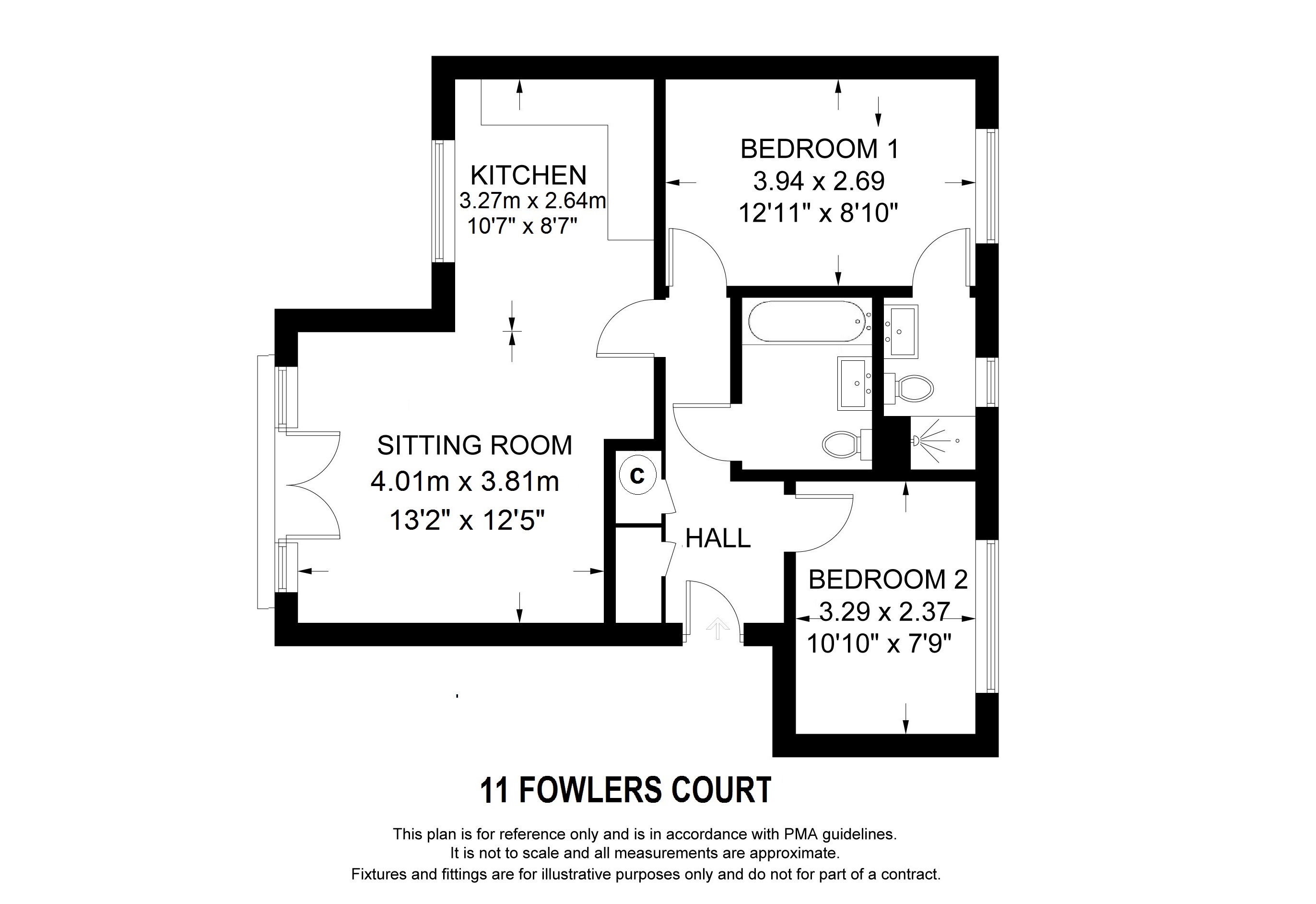11, Fowlers Court, West Yorkshire floorplan