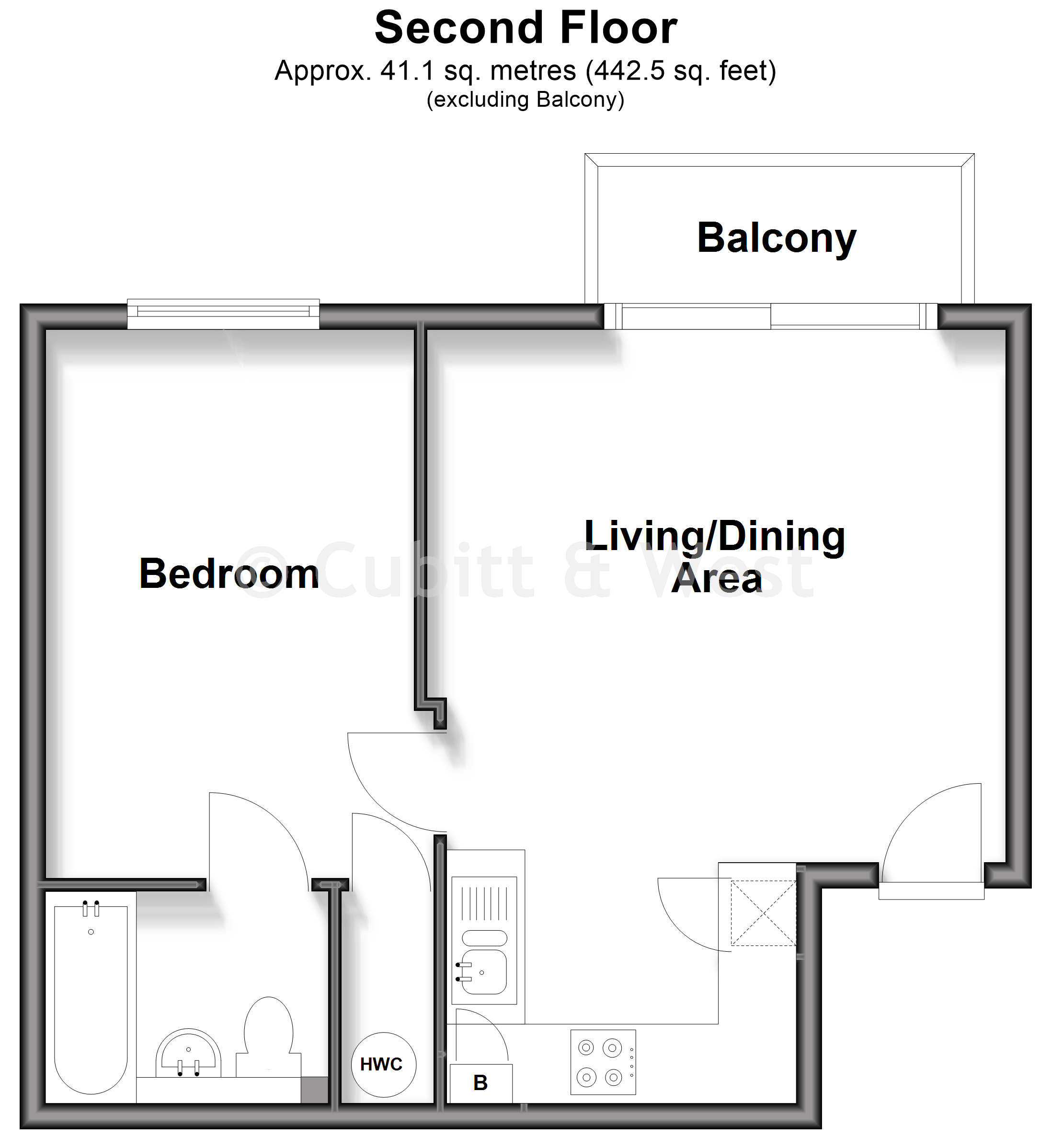 230, Canalside, Redhill floorplan