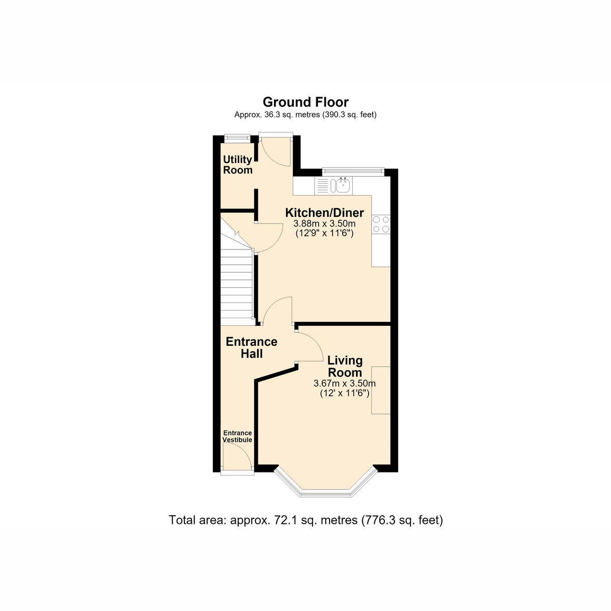 11, York Terrace, Plymouth floorplan