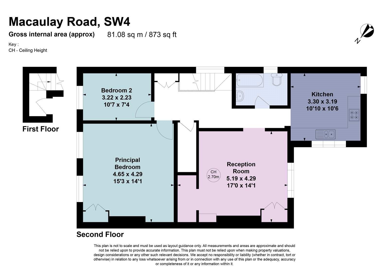Flat 4, 18, Macaulay Road, London floorplan