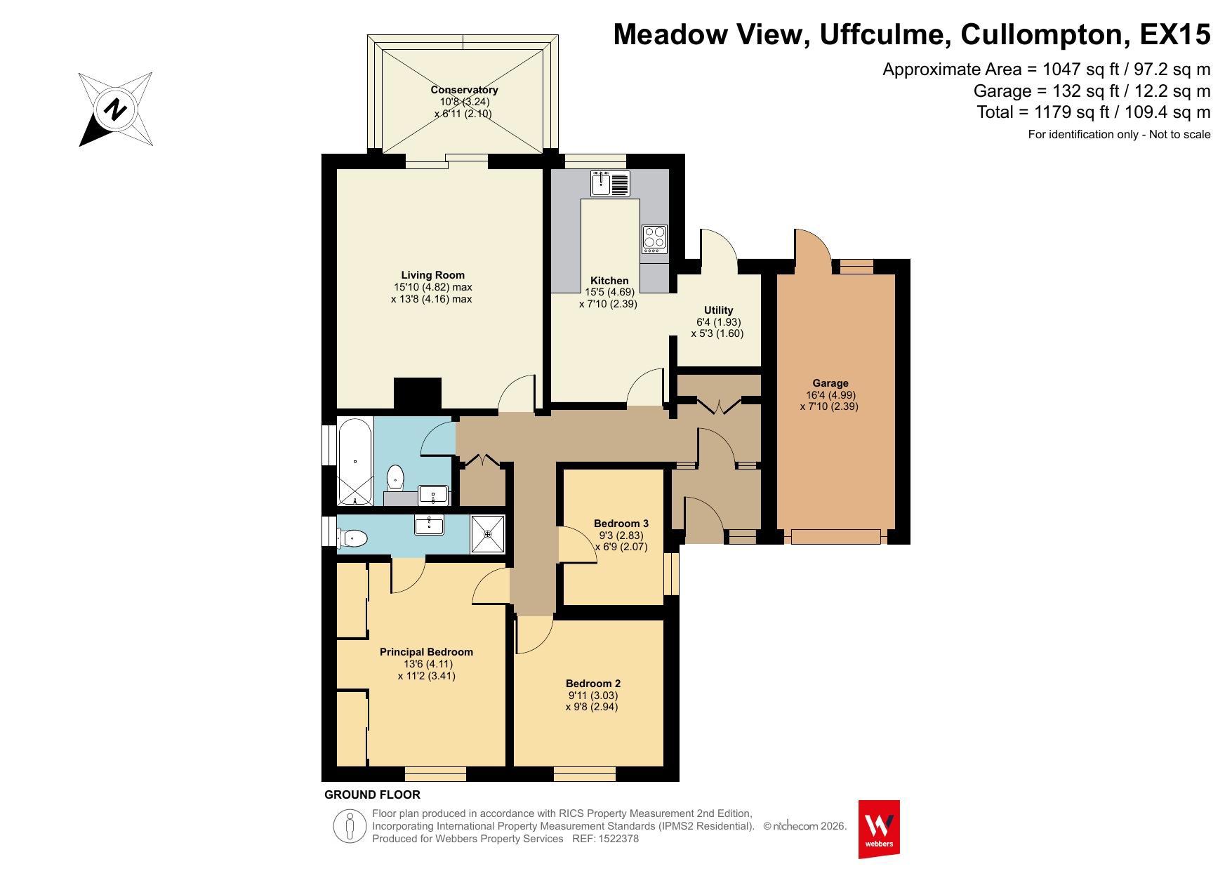 7 Meadow View, Uffculme Cullompton Devon, Devon floorplan