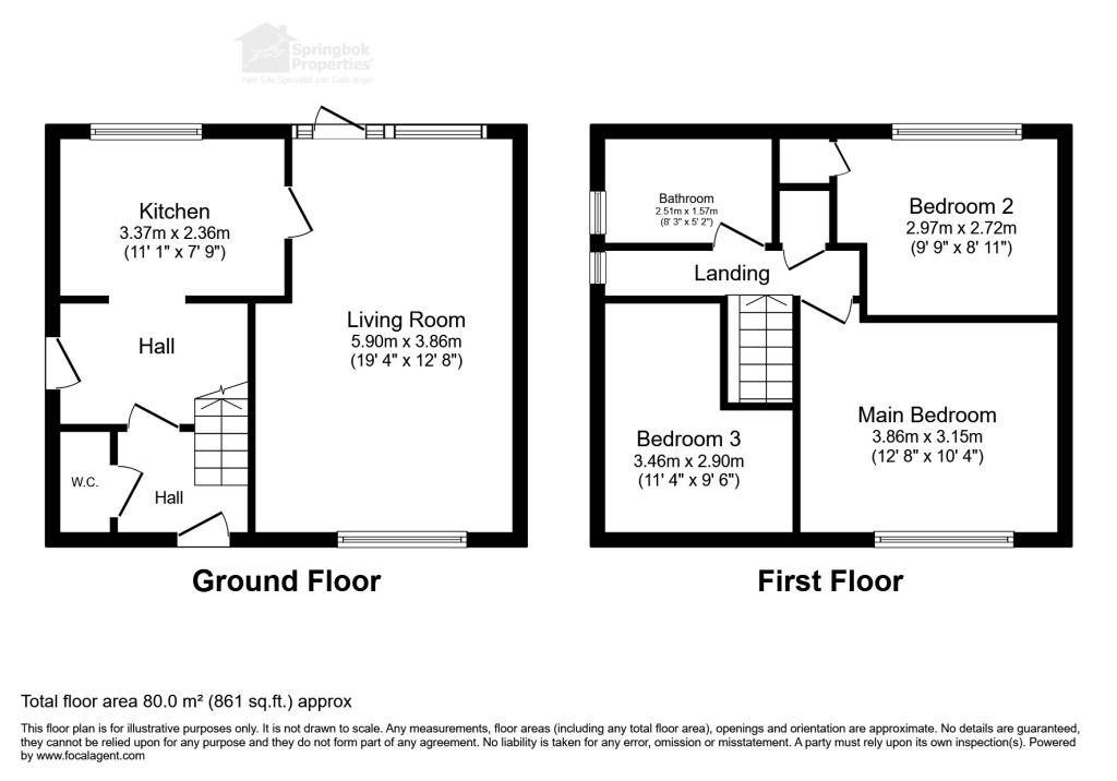 104, Hill Top Drive, Rochdale floorplan