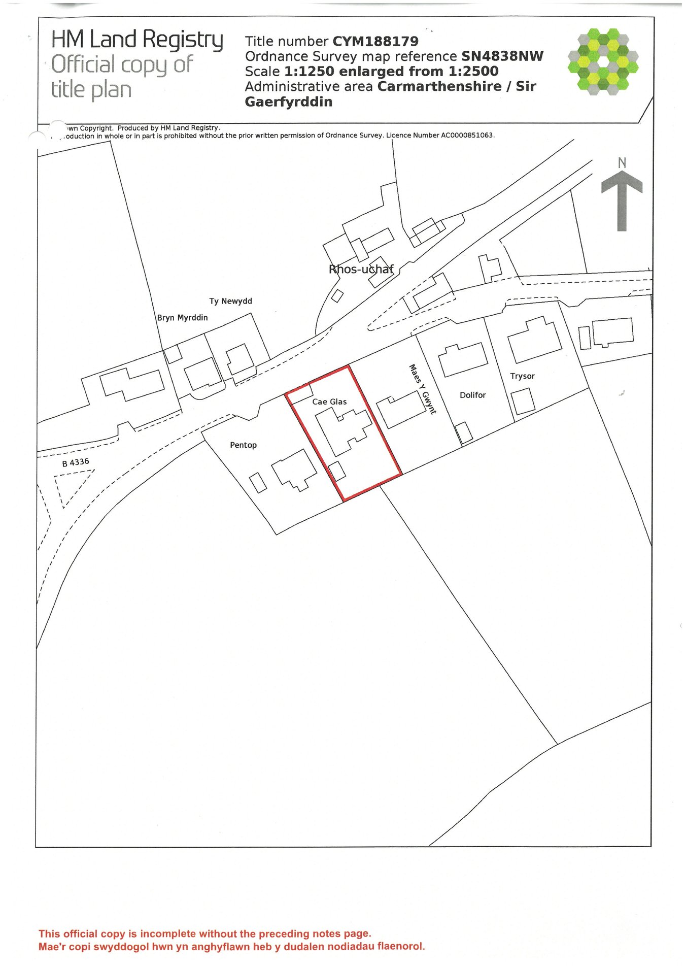 Cae Glas, Llanllwni, Pencader floorplan